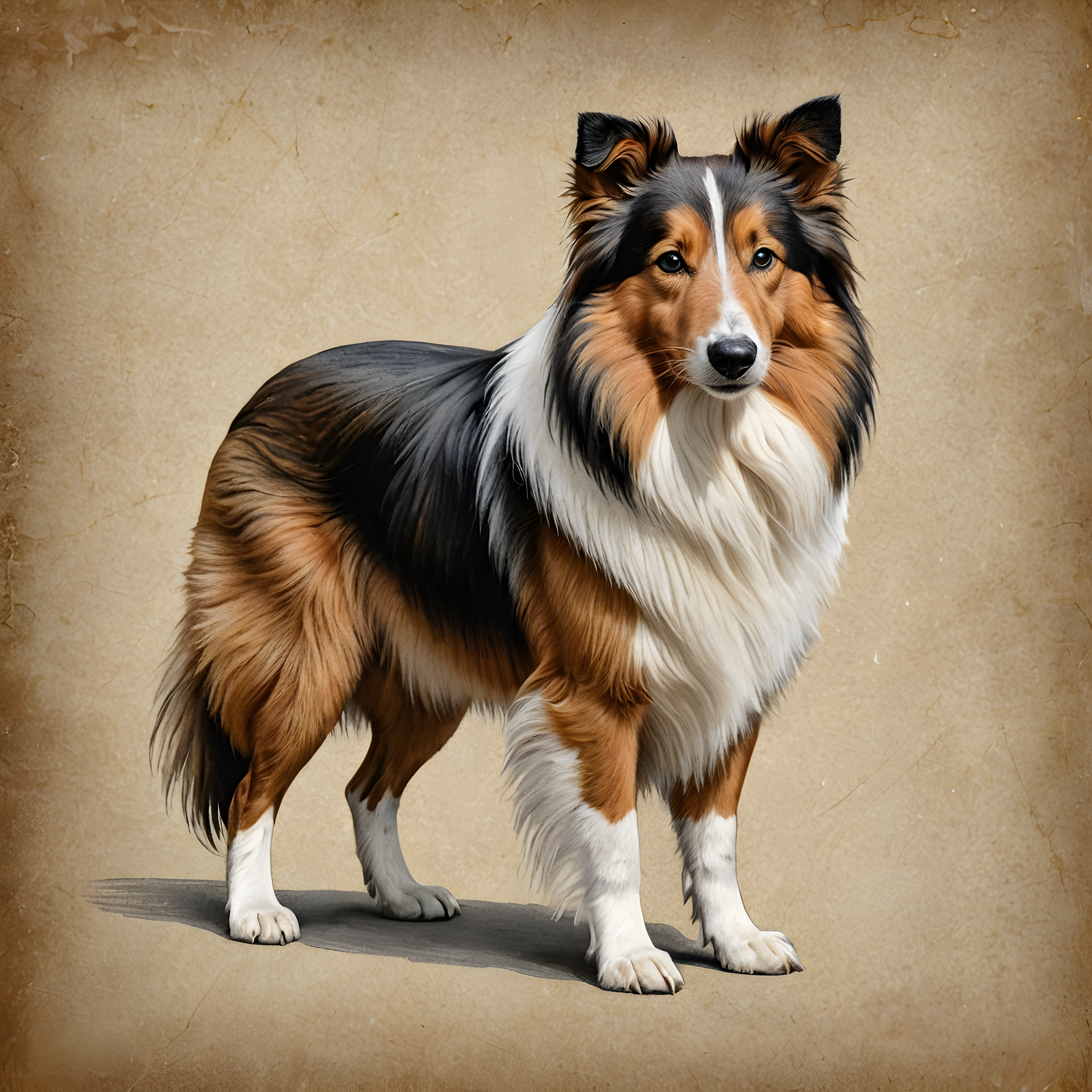 Shetland Sheepdog — Pencil Sketch (Luxury)