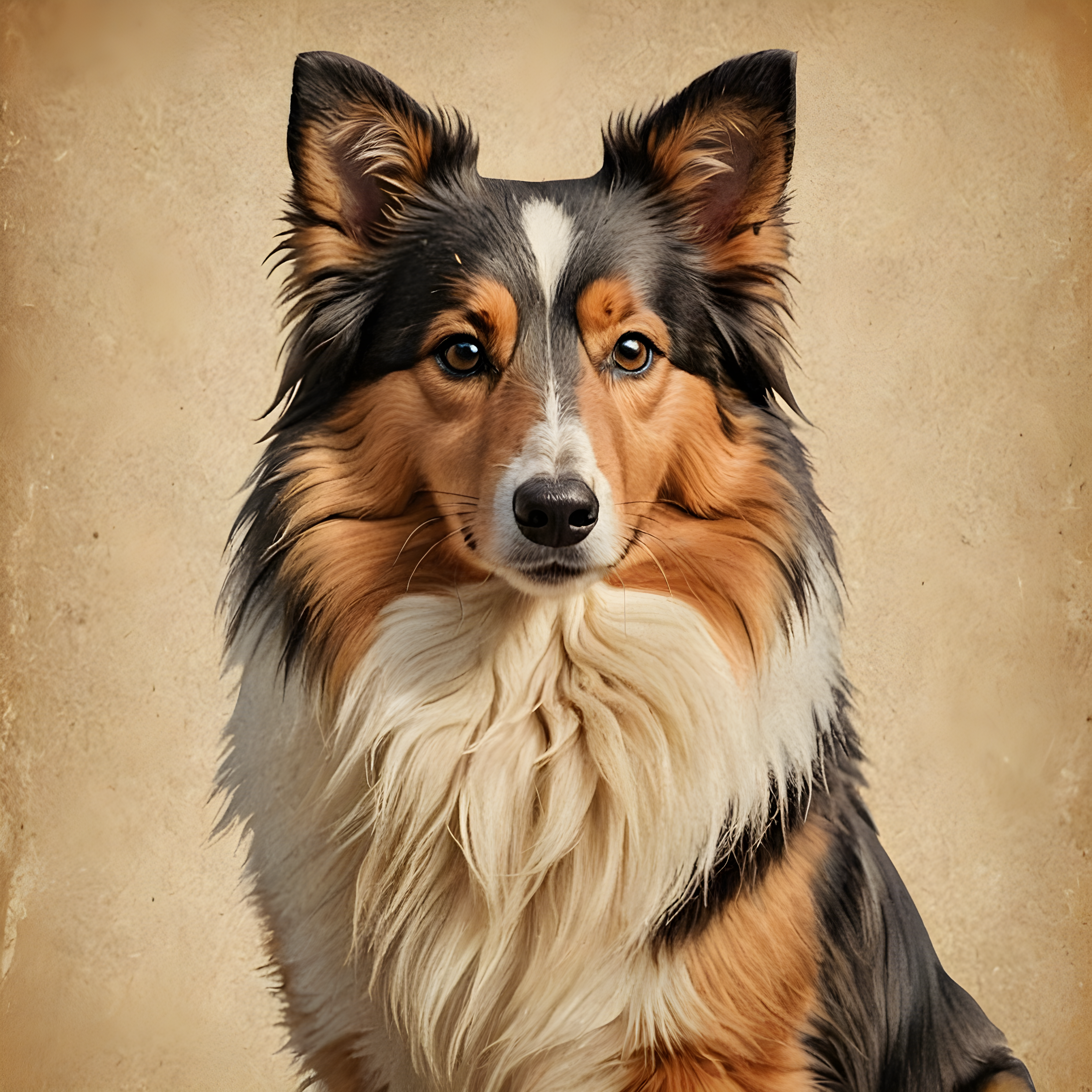 Shetland Sheepdog — Vintage Poster (Sleepy)