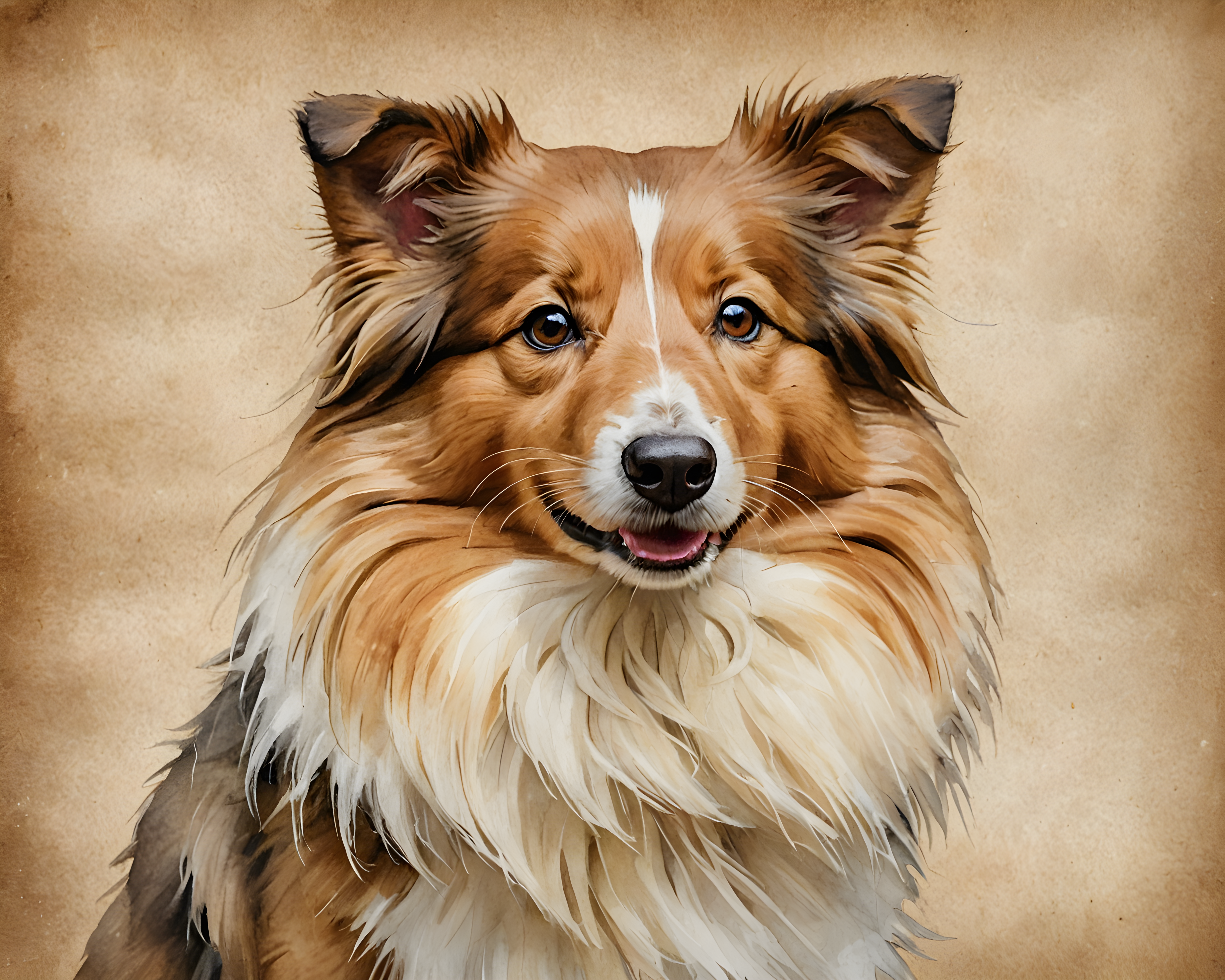 Shetland Sheepdog — Watercolor (Funny)