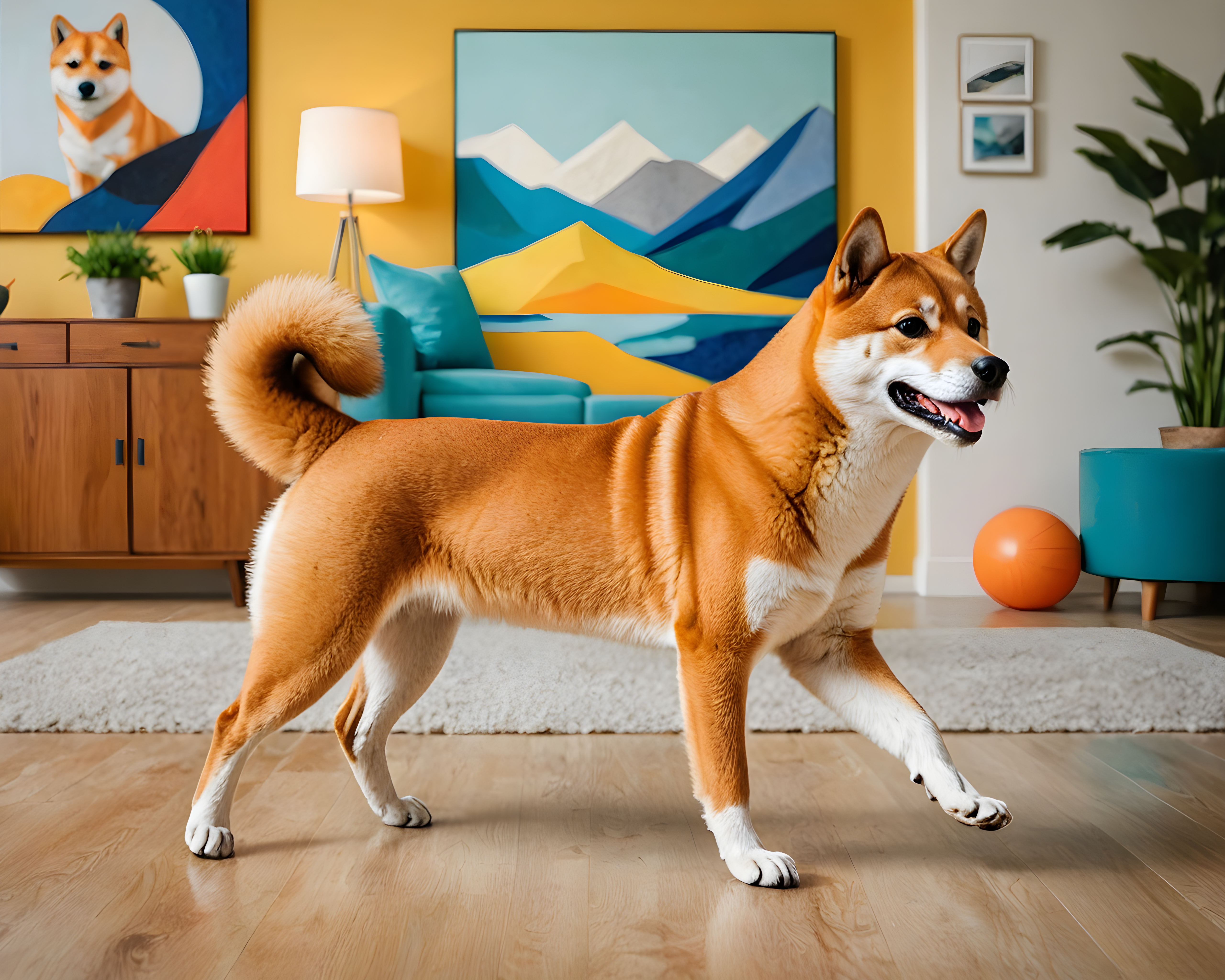 Shiba Inu — Abstract (Energetic)