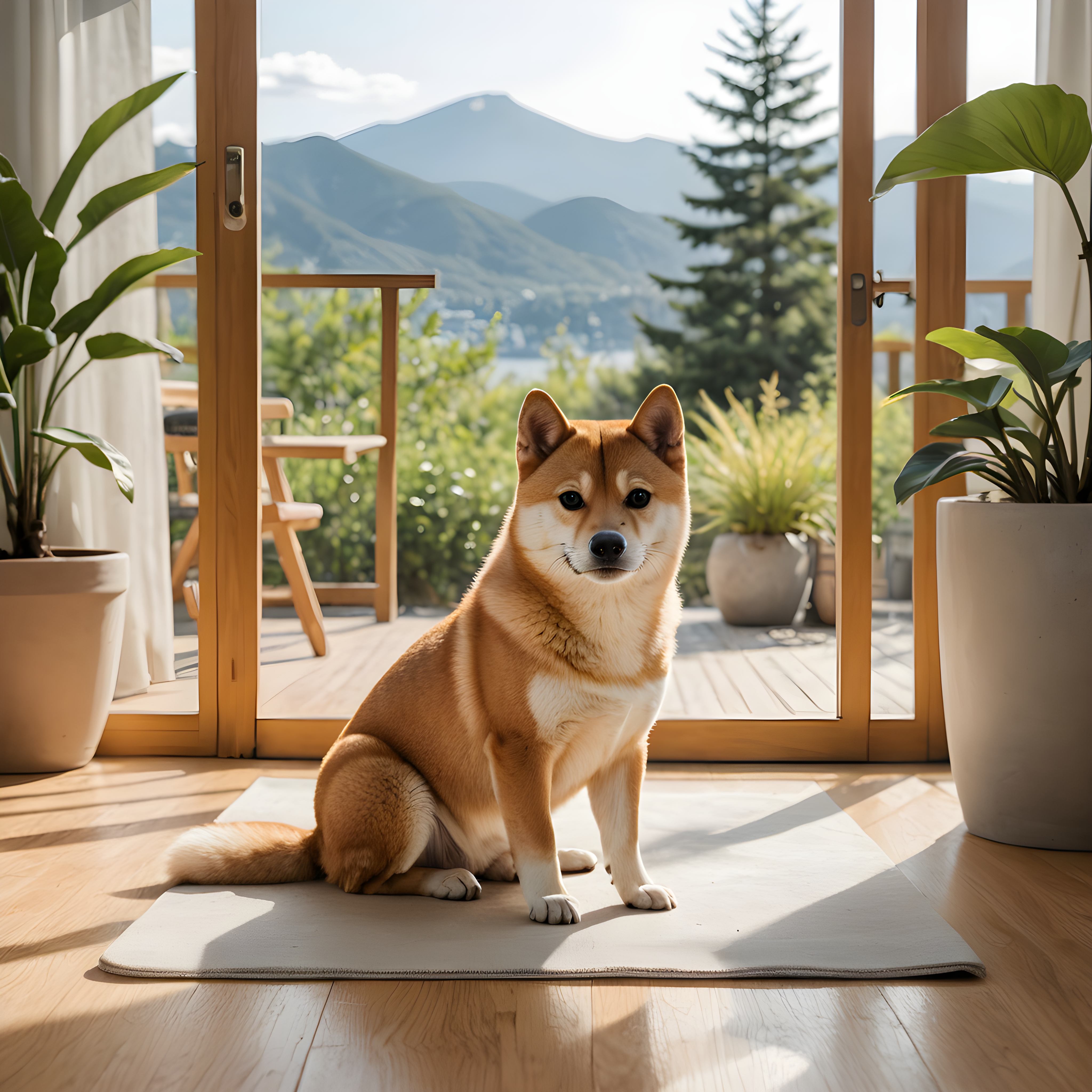 Shiba Inu — Minimalist Line Art (Cute)