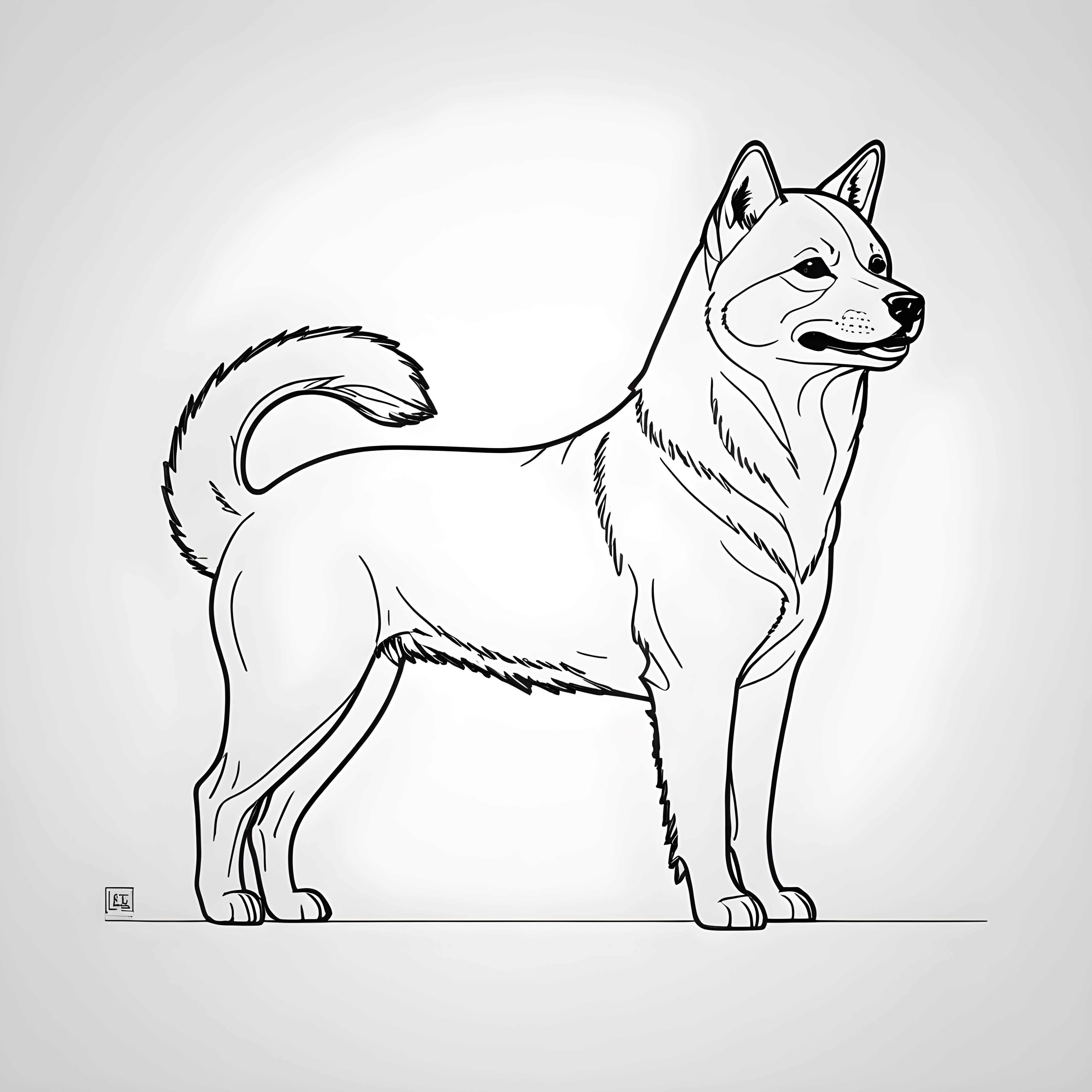 Shiba Inu — Minimalist Line Art (Motivational)