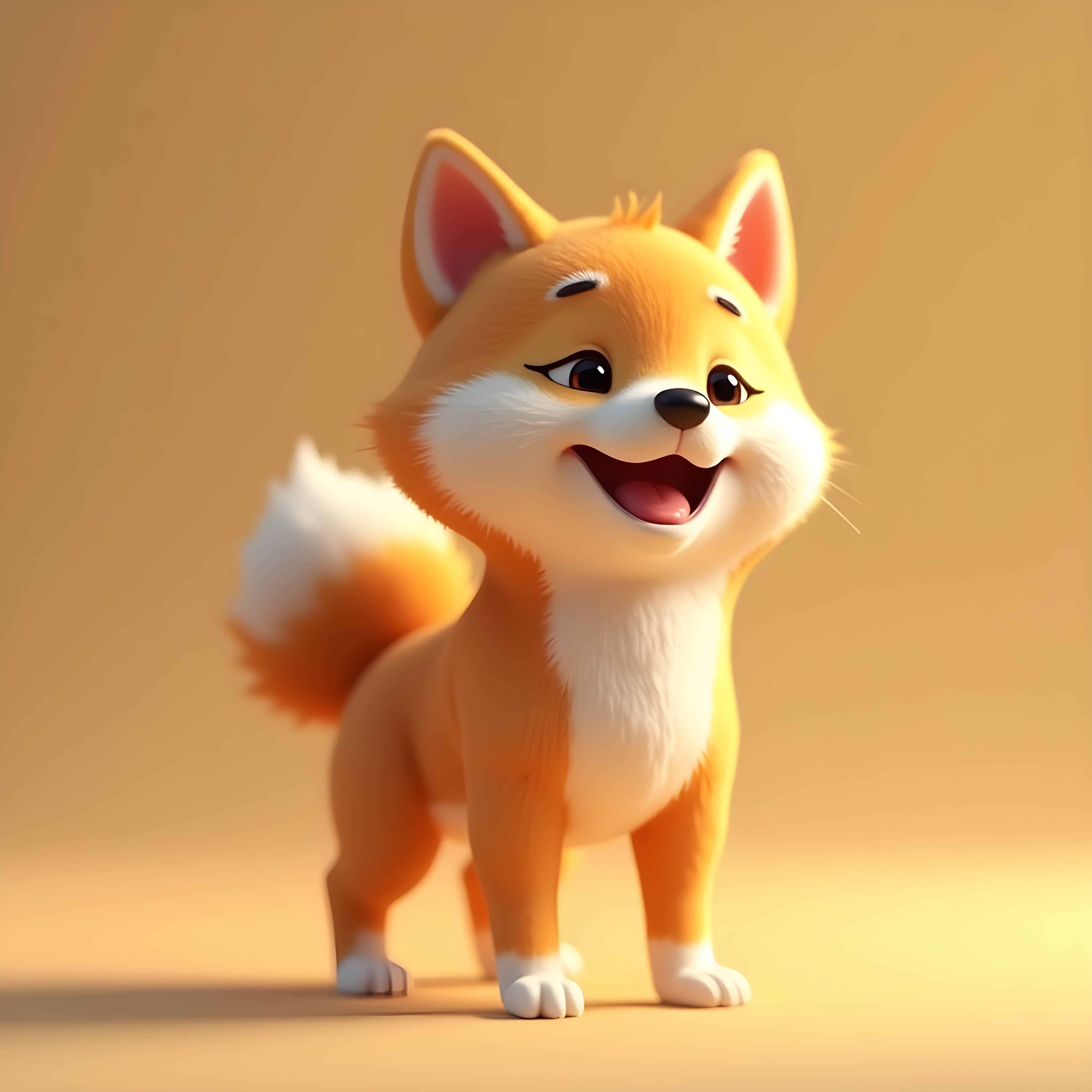 Shiba Inu — 3D Render (Happy)