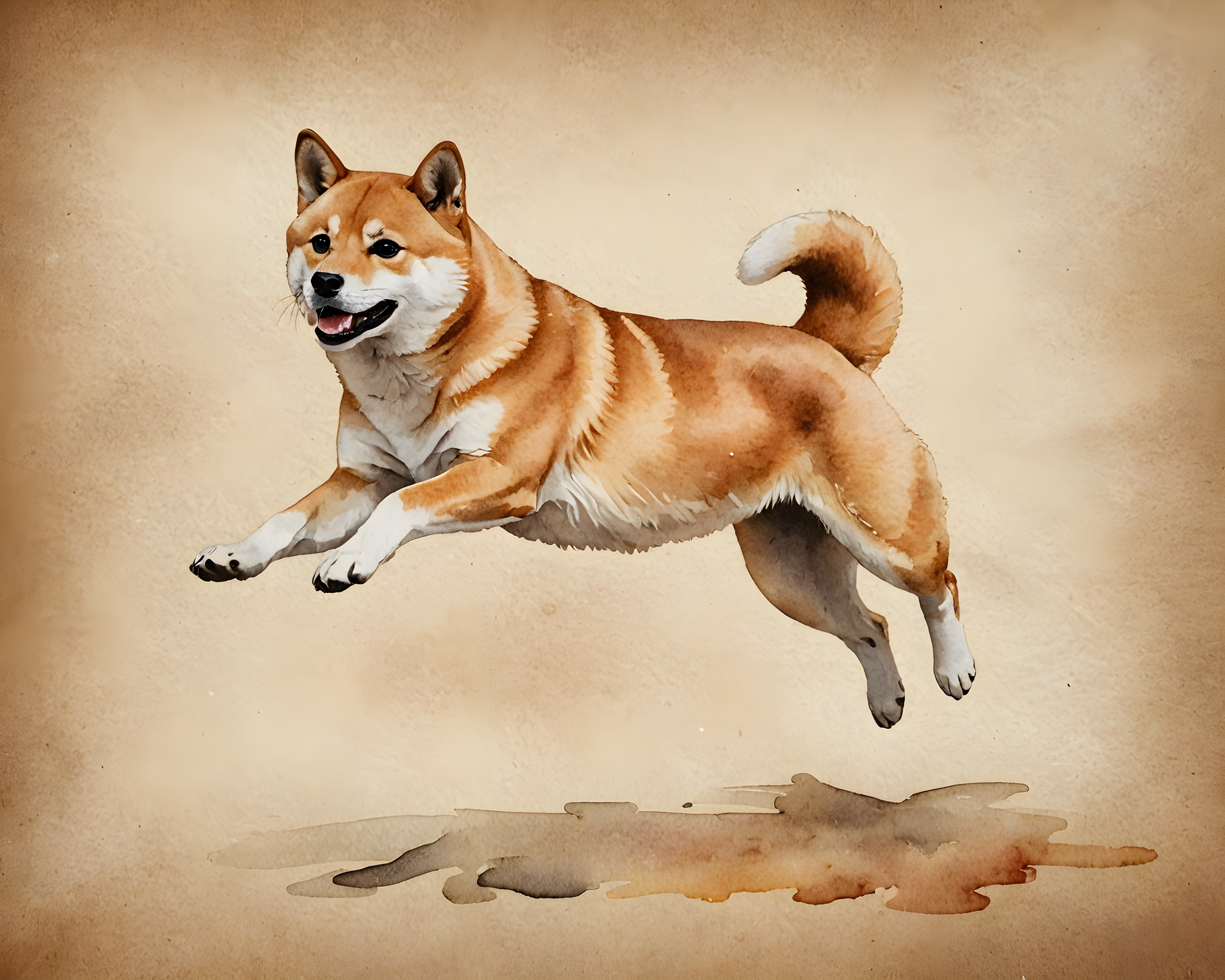 Shiba Inu — Watercolor (Aesthetic)