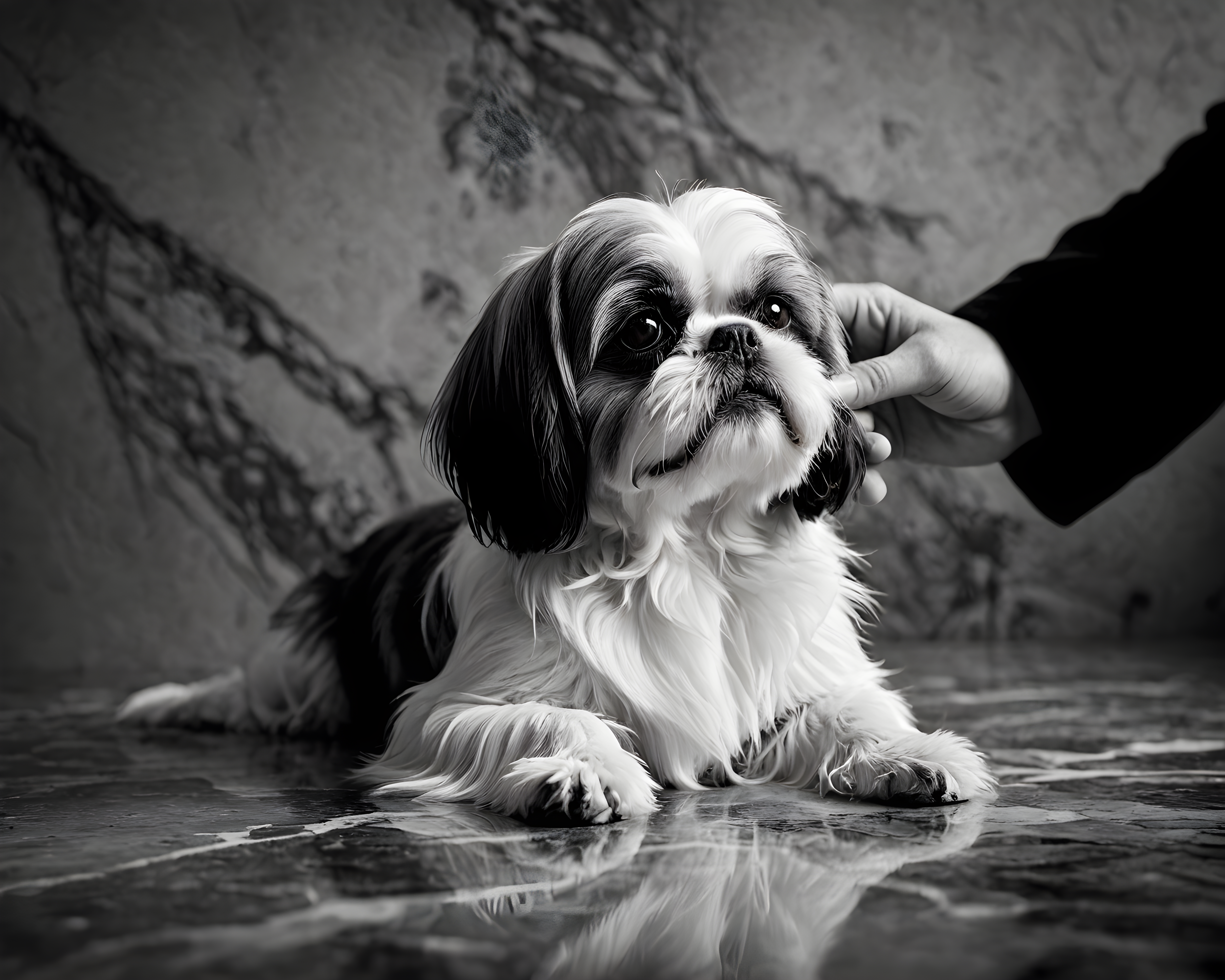 Shih Tzu — Black & White (Luxury)