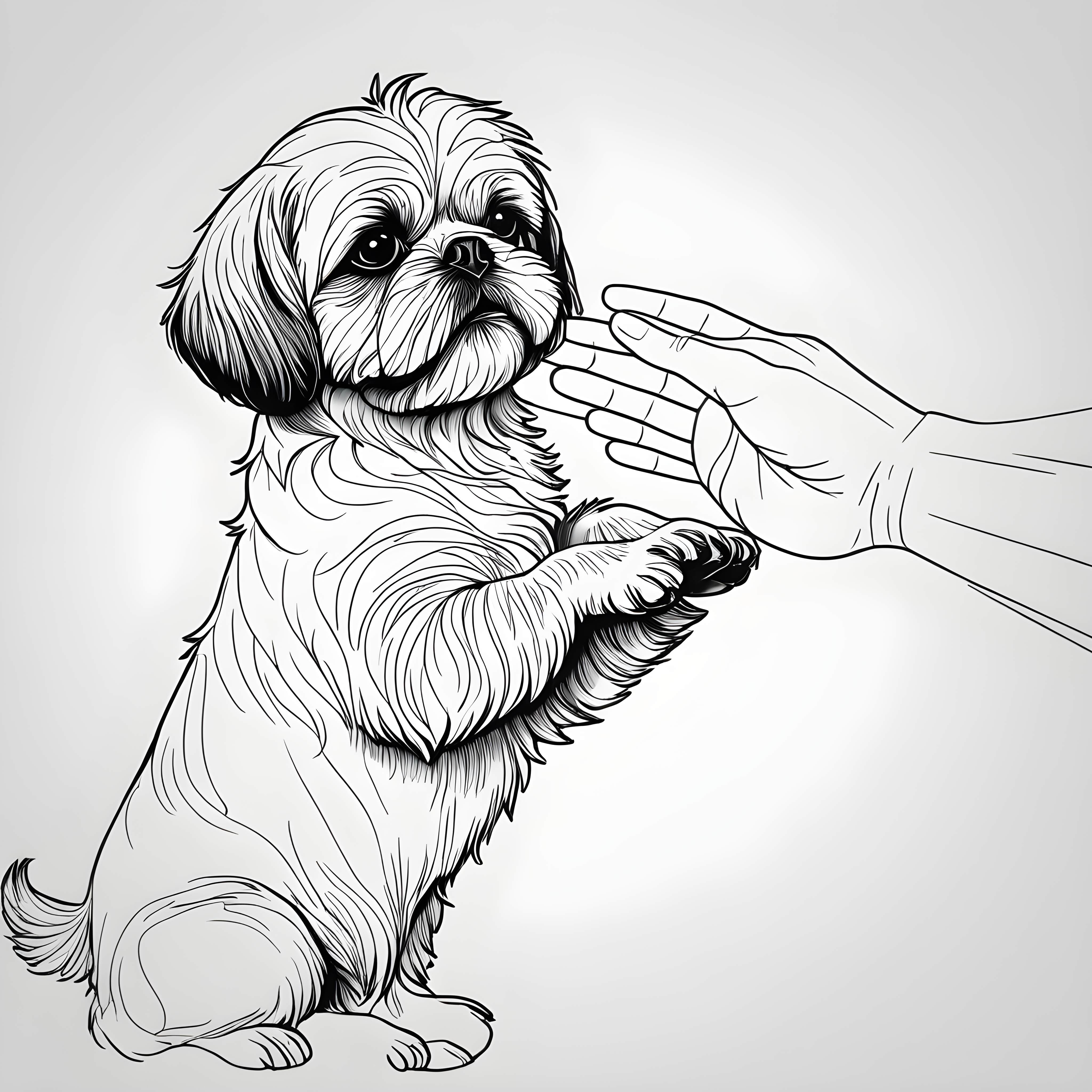 Shih Tzu — Minimalist Line Art (Fantasy)