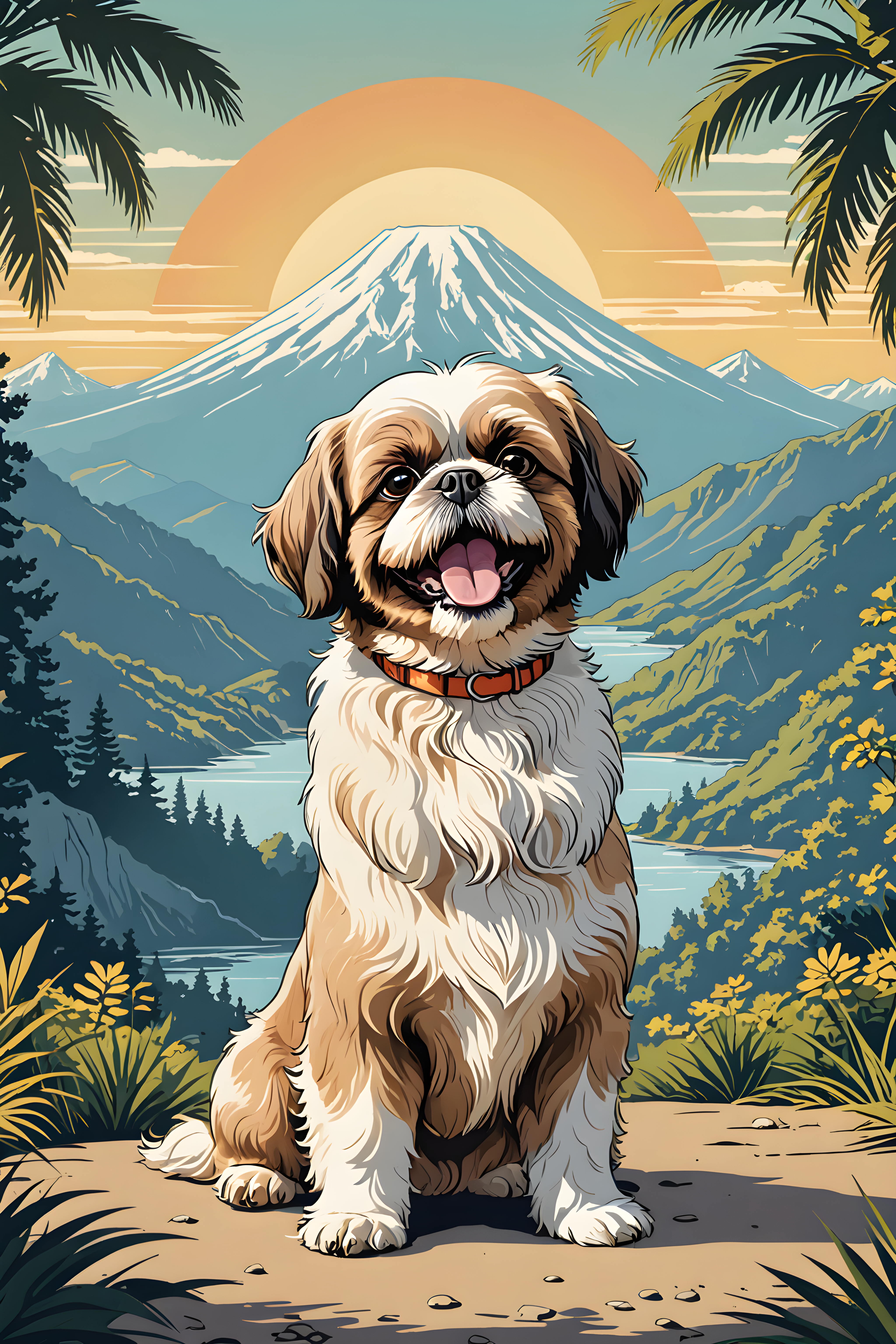 Shih Tzu — Retro (Happy)