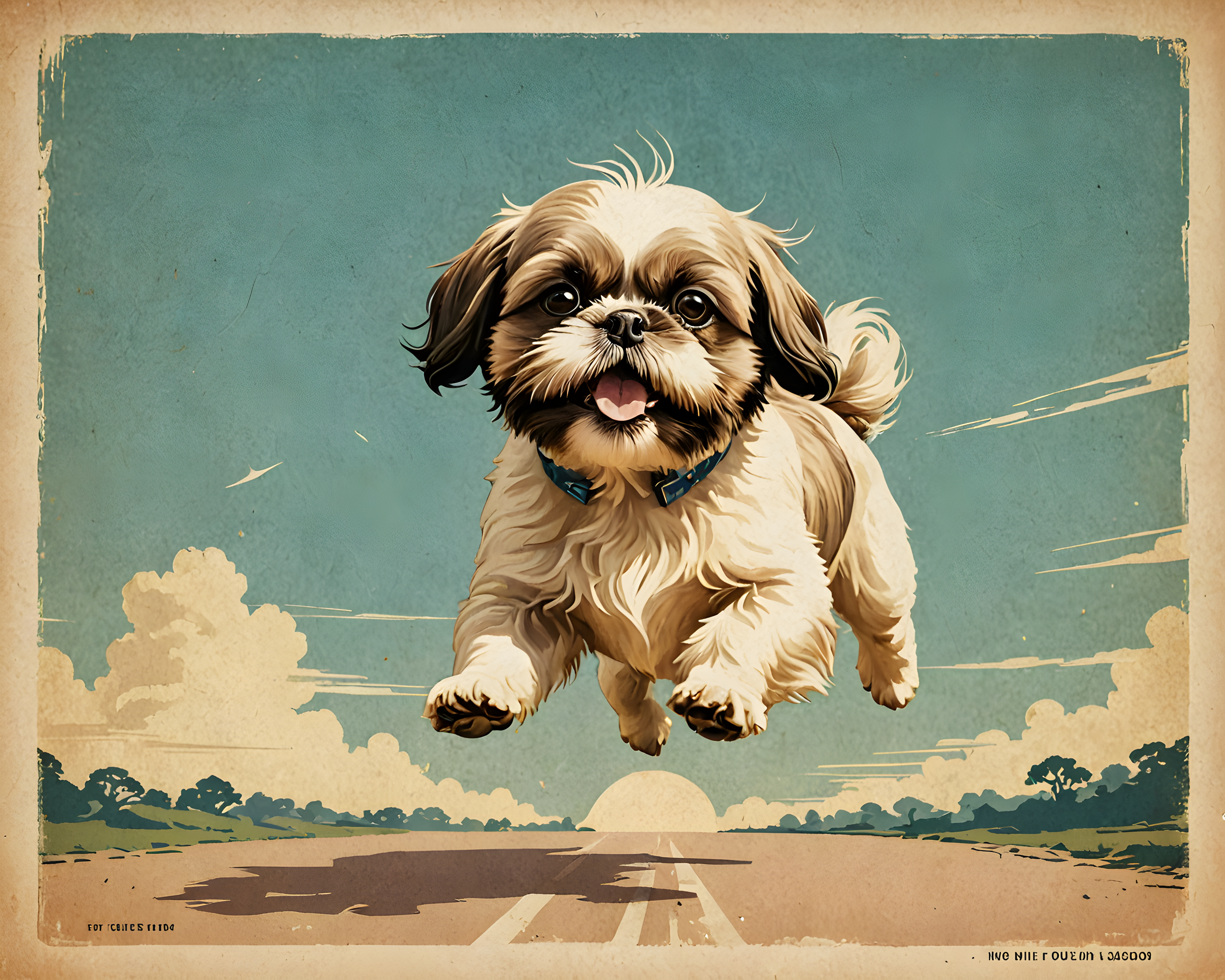 Shih Tzu — Vintage Poster (Fantasy)