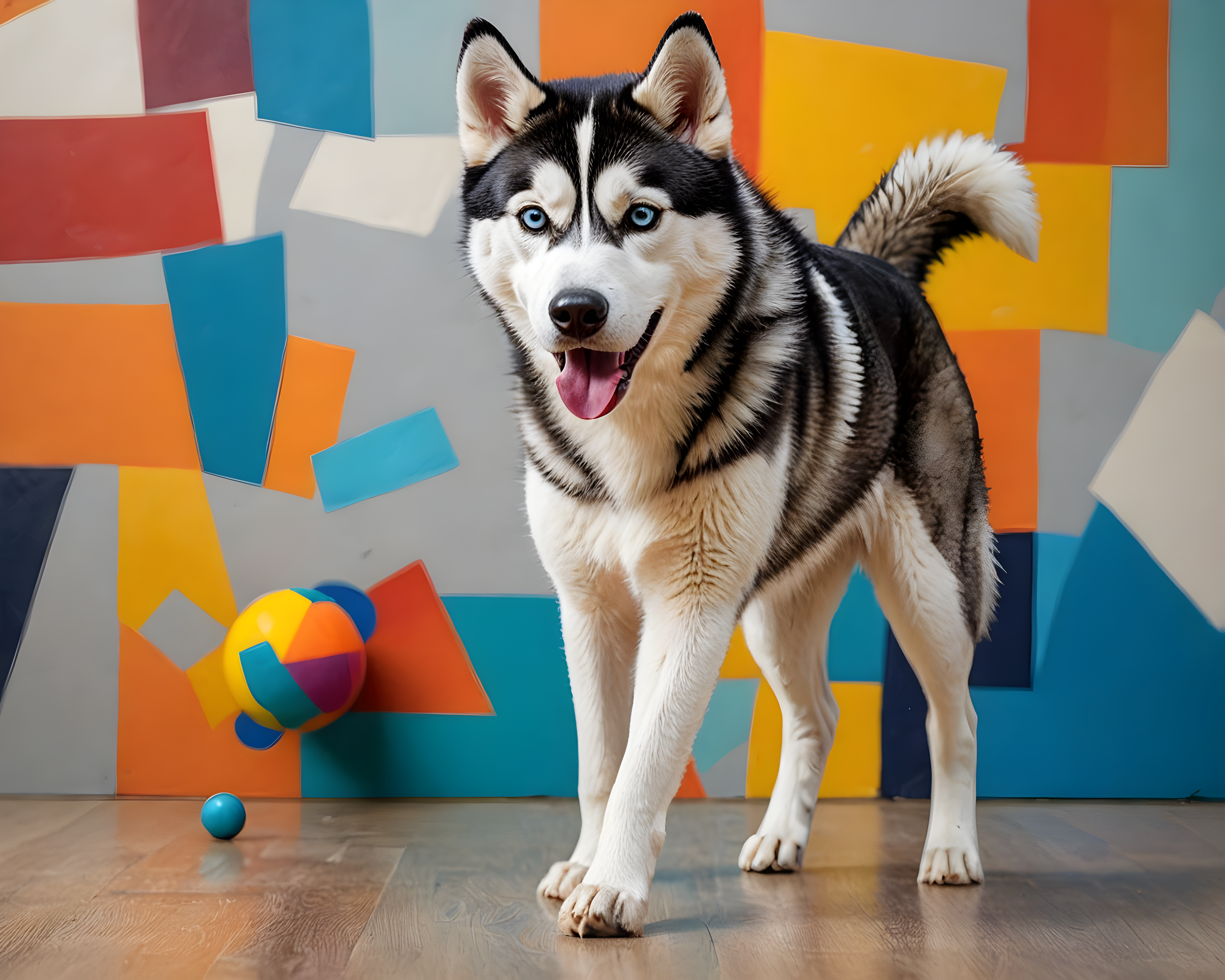 Siberian Husky — Abstract (Playful)