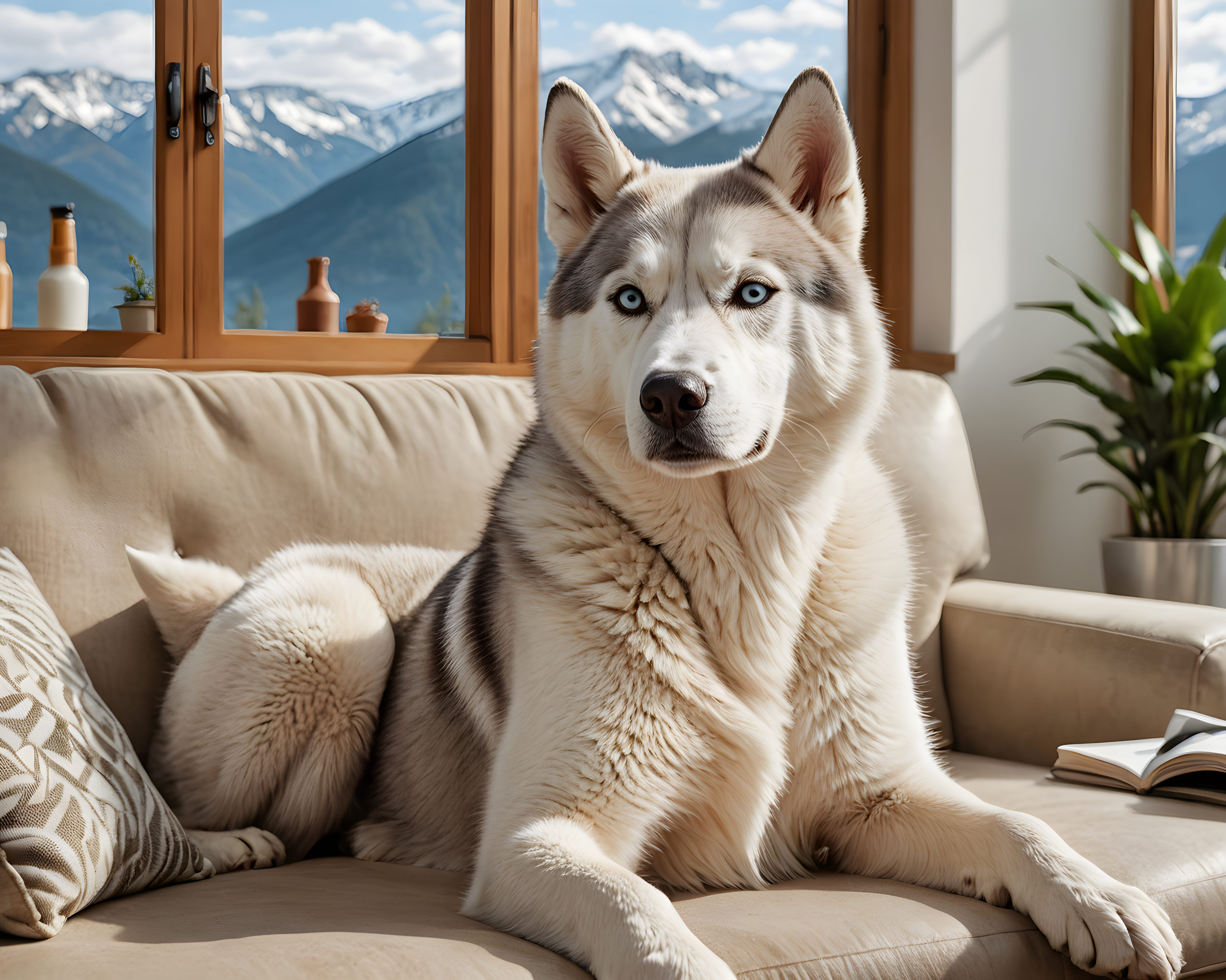 Siberian Husky — Line Art (Lifestyle)