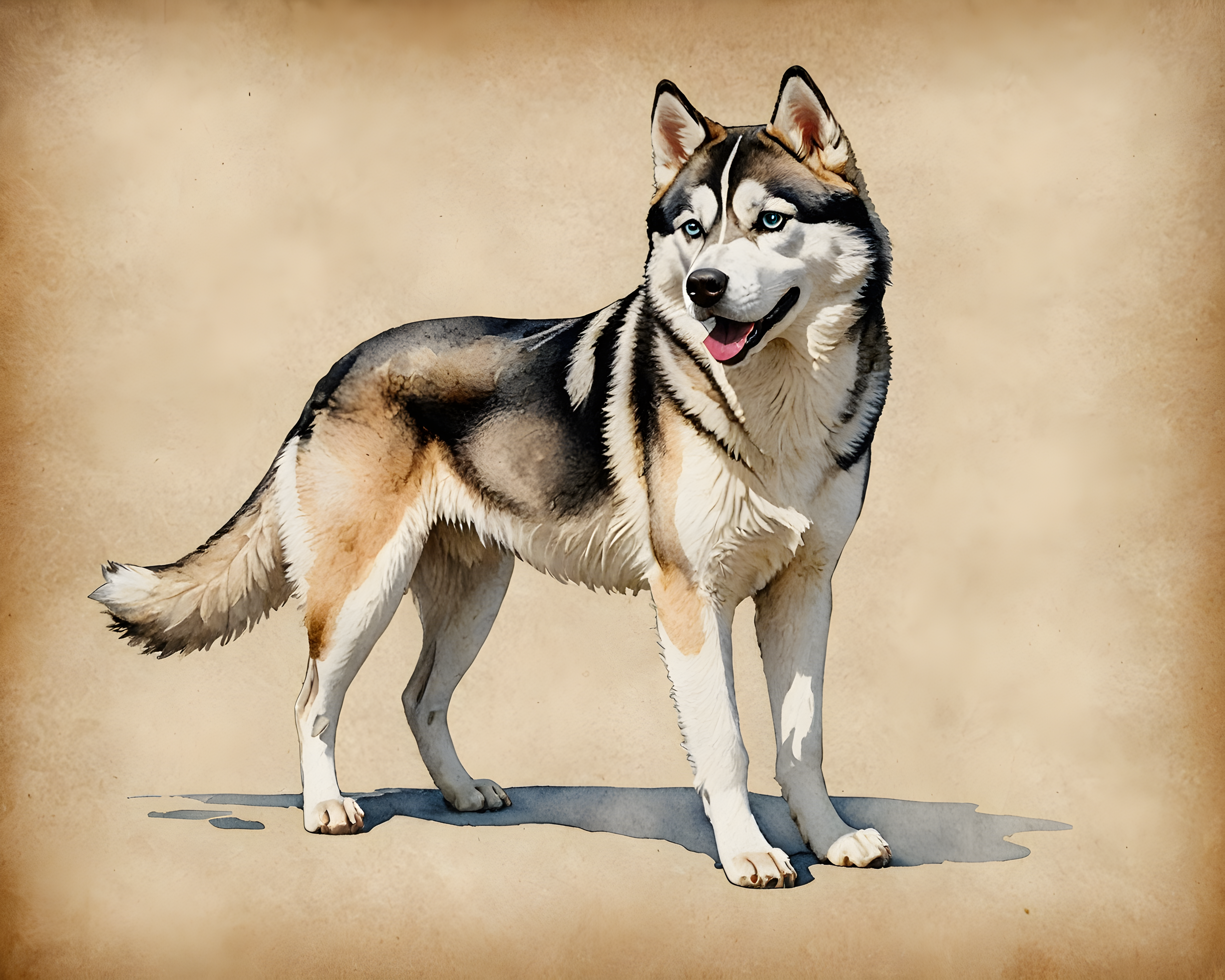 Siberian Husky — Watercolor (Funny)
