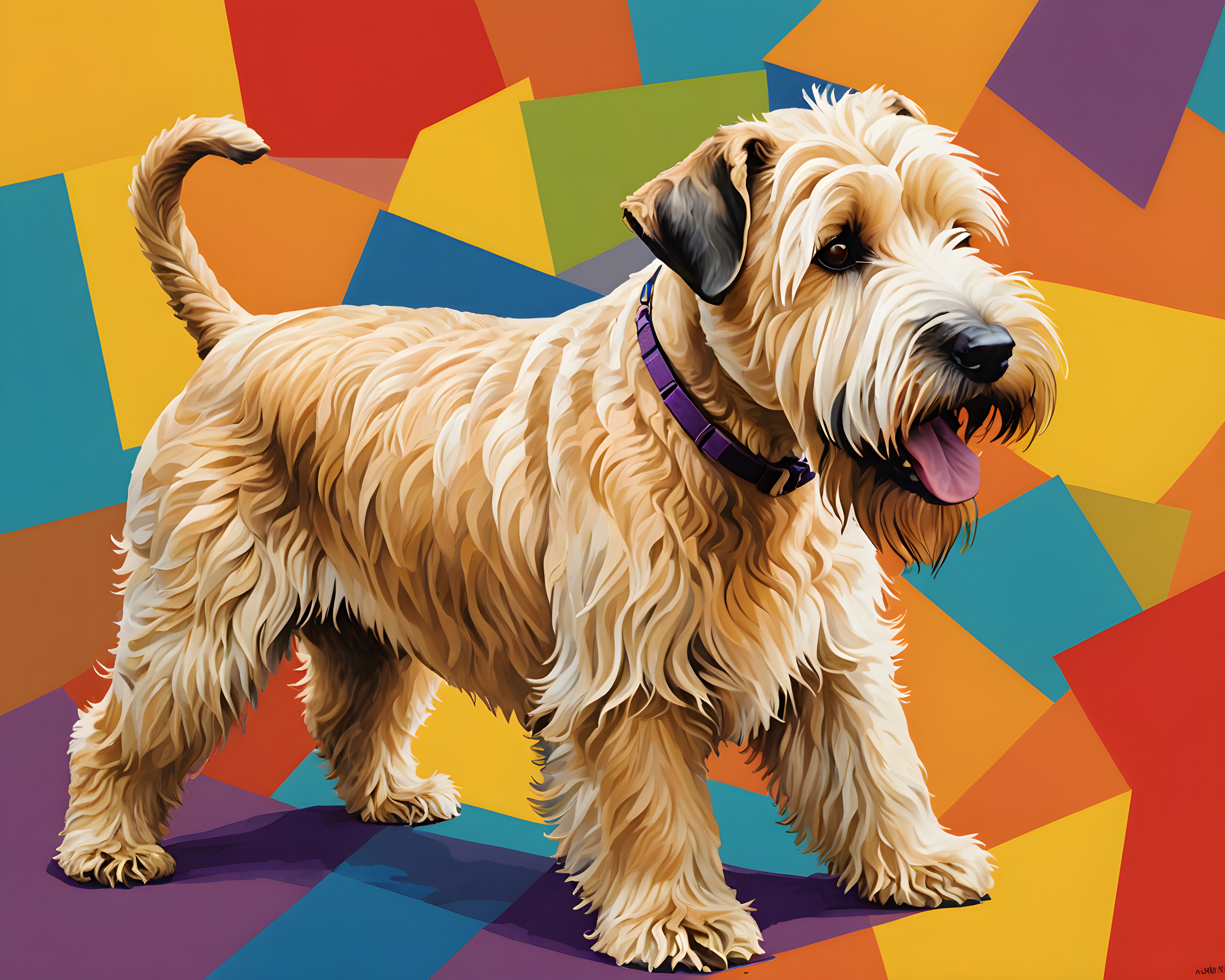 Soft Coated Wheaten Terrier — Abstract (Energetic)