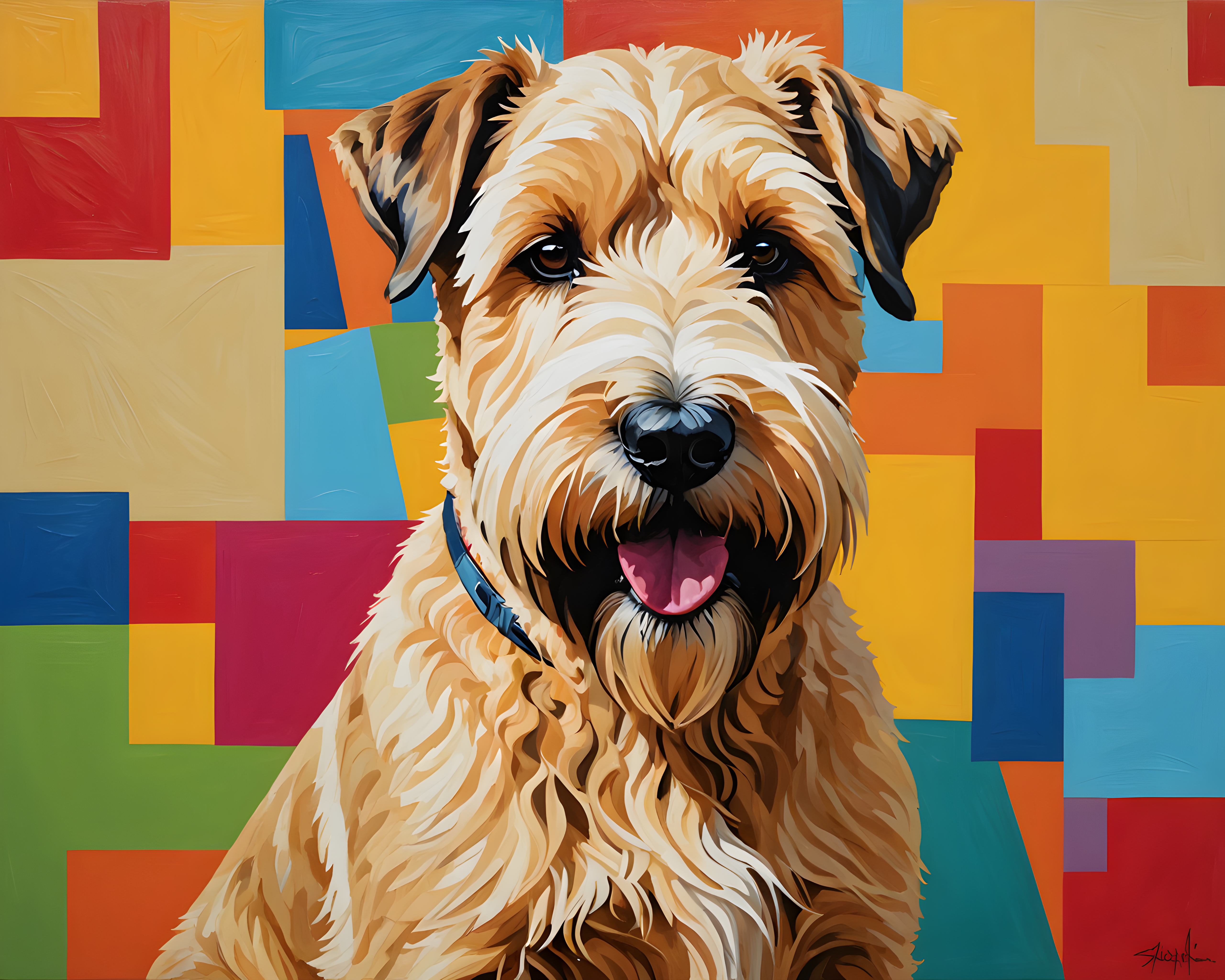 Soft Coated Wheaten Terrier — Abstract (Savage)