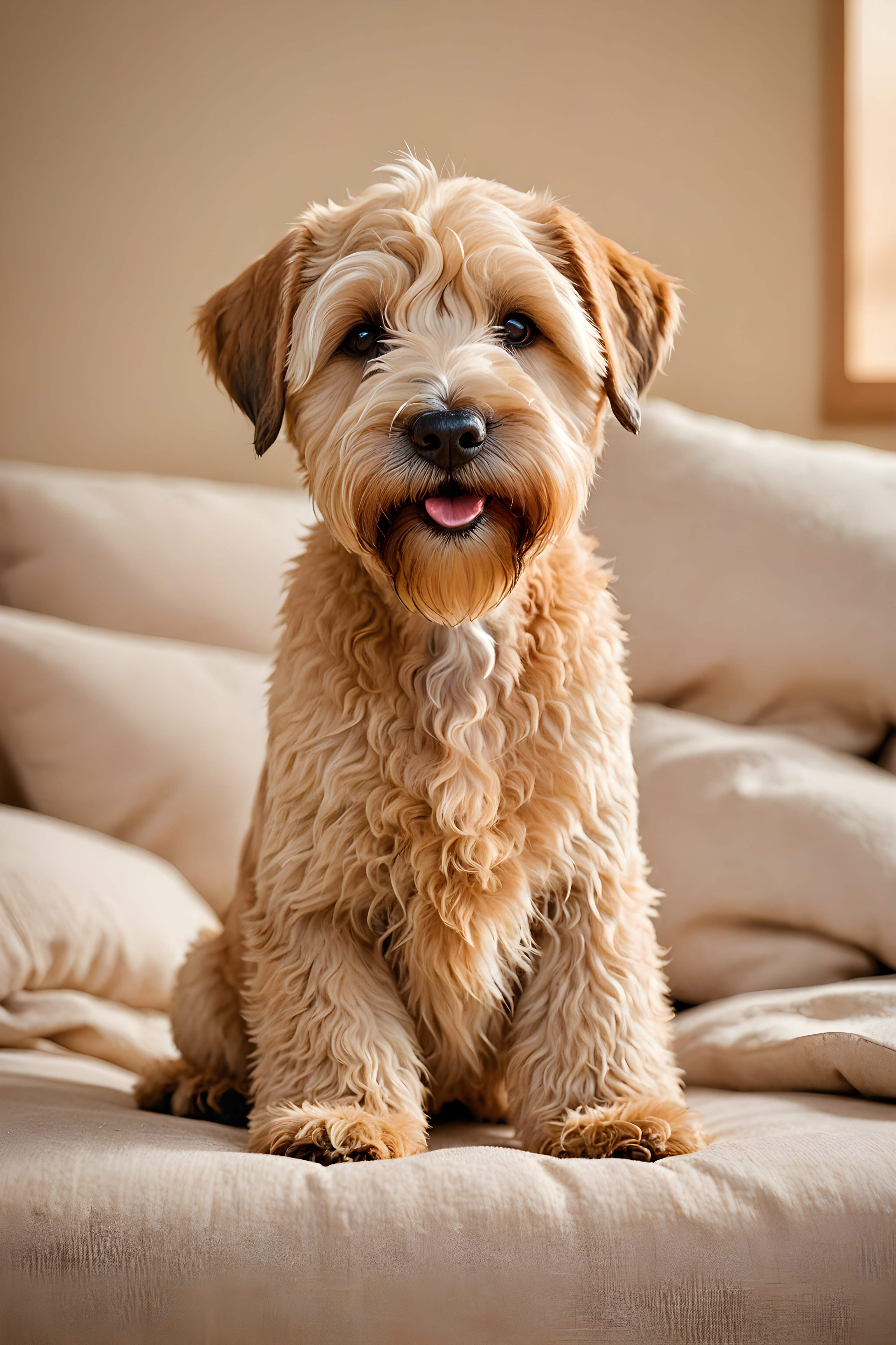 Soft Coated Wheaten Terrier — Cartoon / Kawaii (Sleepy)