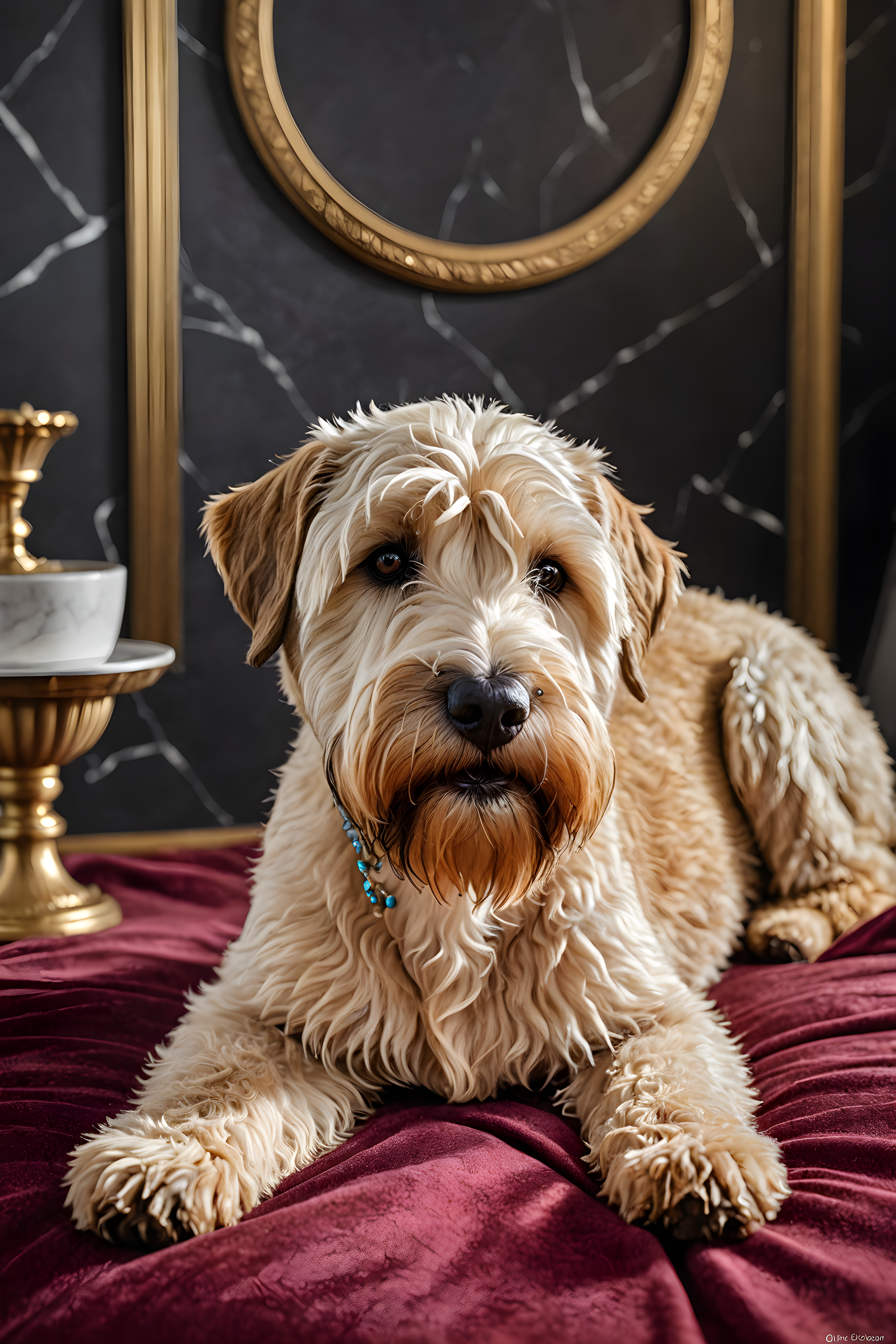 Soft Coated Wheaten Terrier — Line Art (Luxury)
