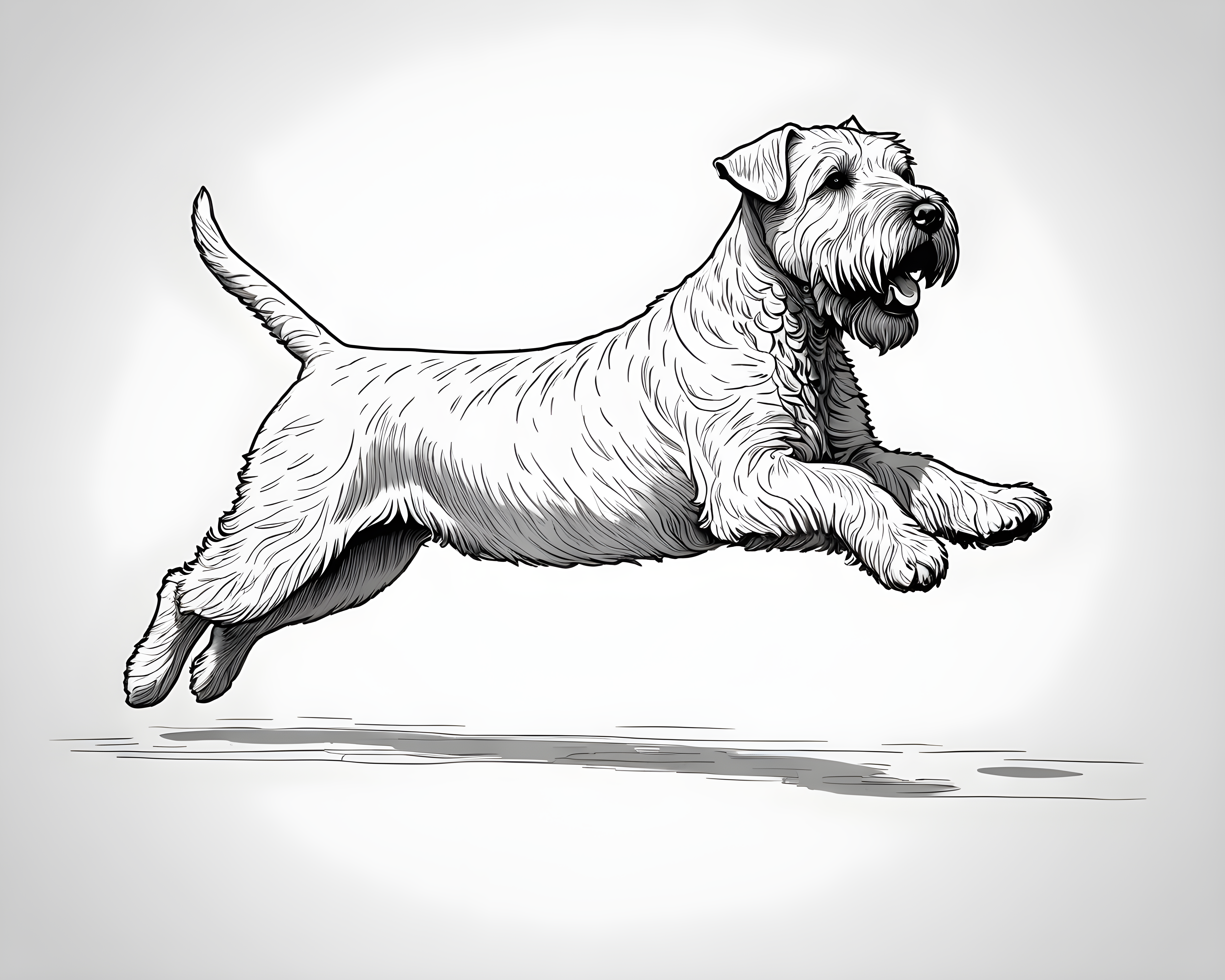 Soft Coated Wheaten Terrier — Minimalist Line Art (Fantasy)