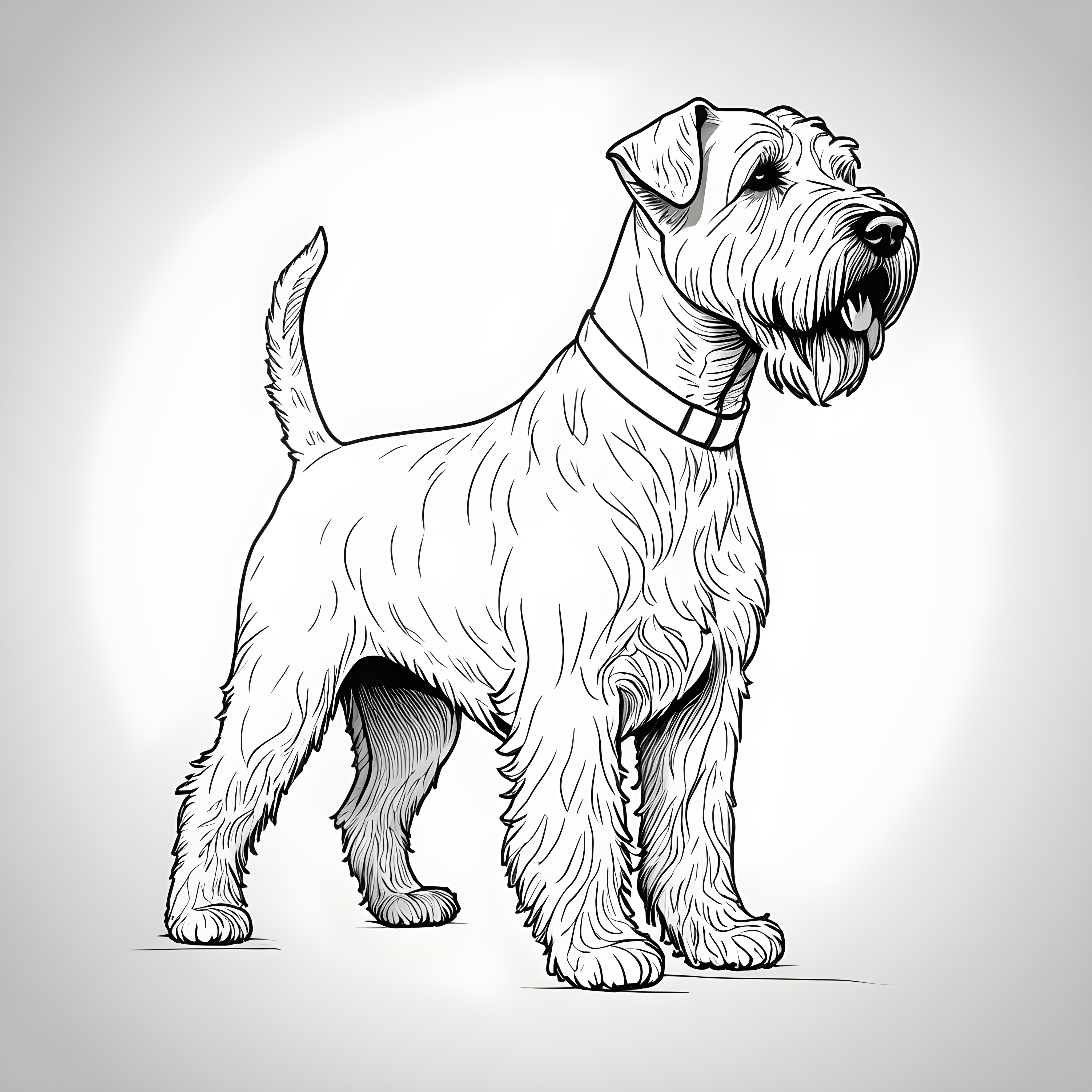 Soft Coated Wheaten Terrier — Minimalist Line Art (Savage)