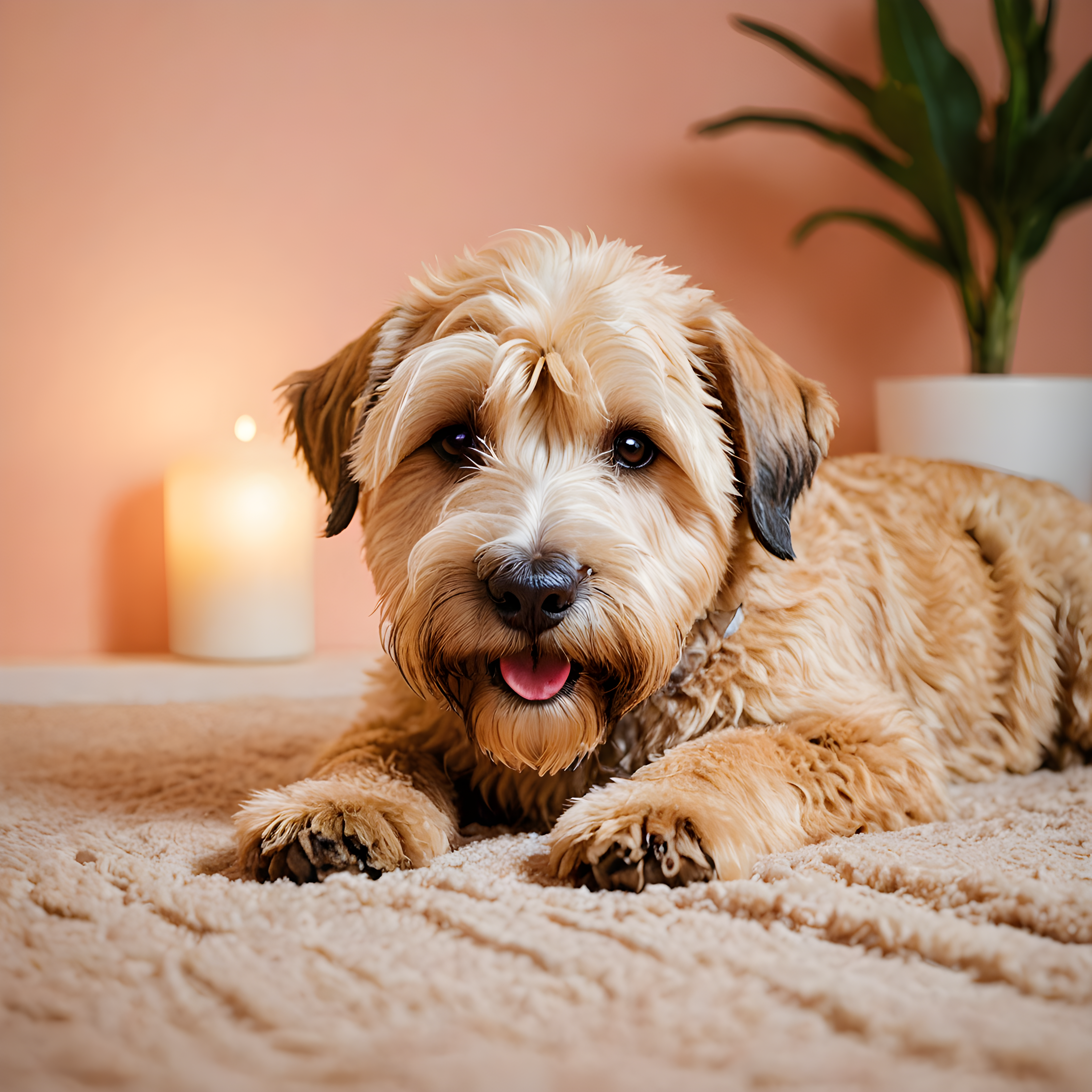Soft Coated Wheaten Terrier — Modern Aesthetic (Happy)