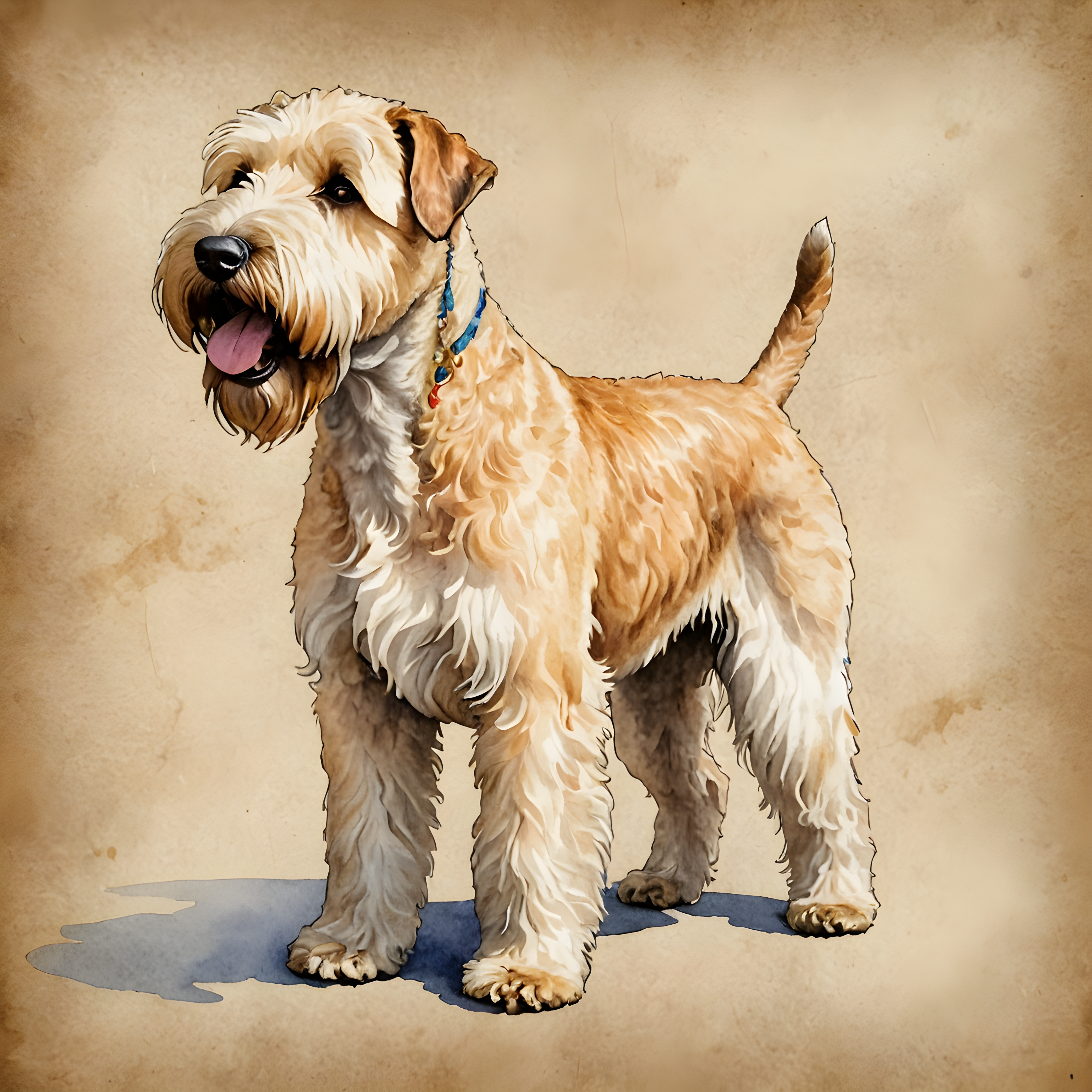 Soft Coated Wheaten Terrier — Watercolor (Funny)