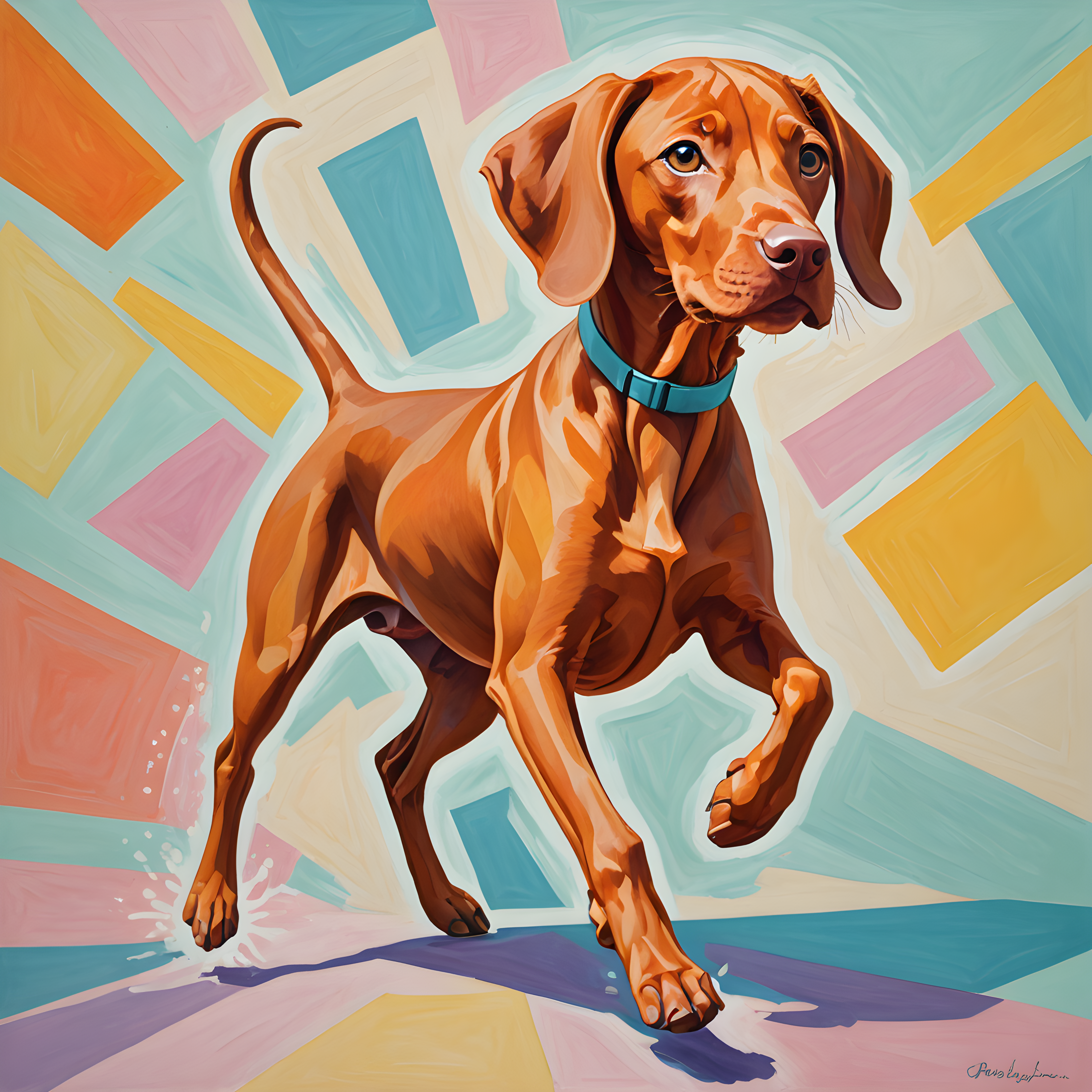 Vizsla — Abstract (Cute)
