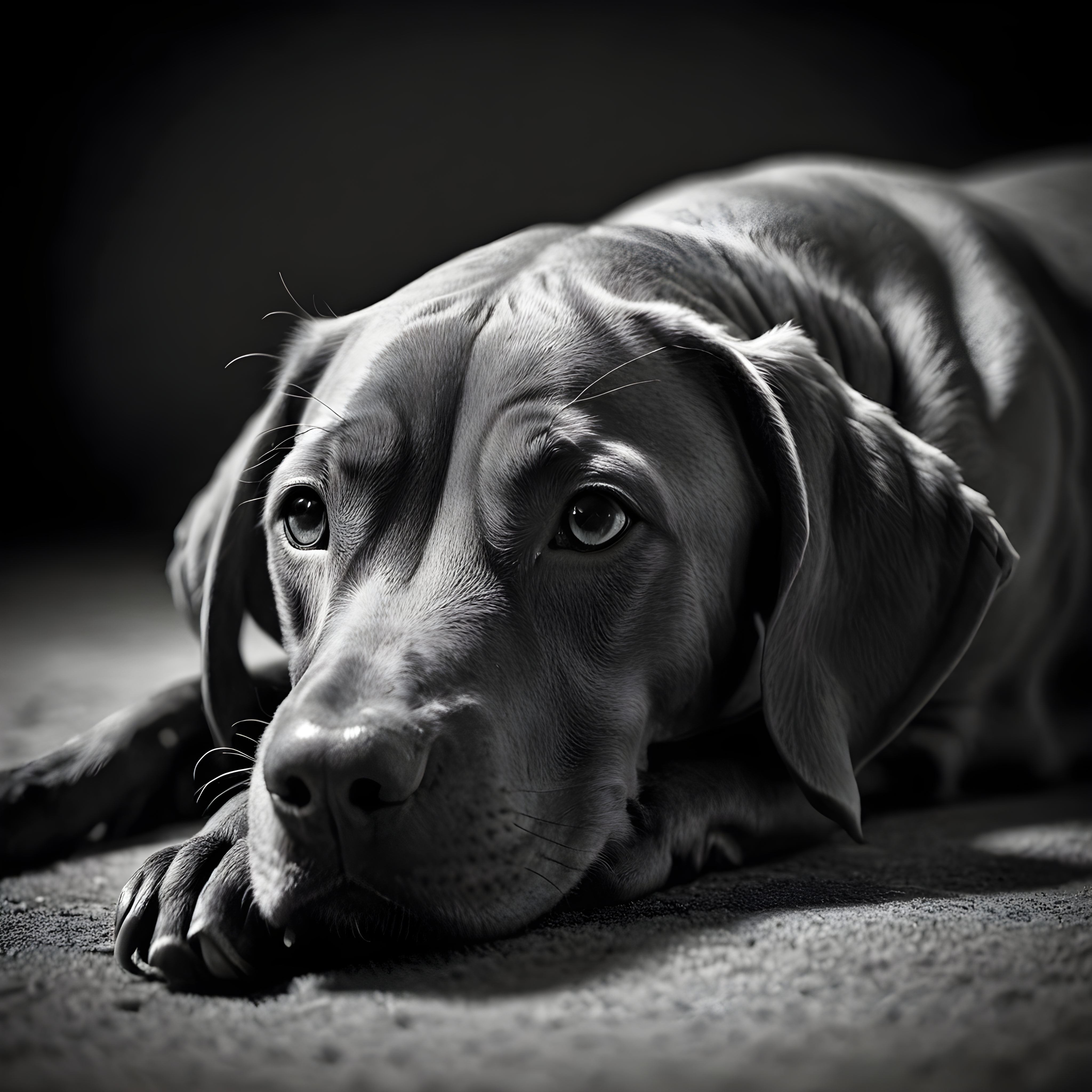 Vizsla — Black & White (Fantasy)