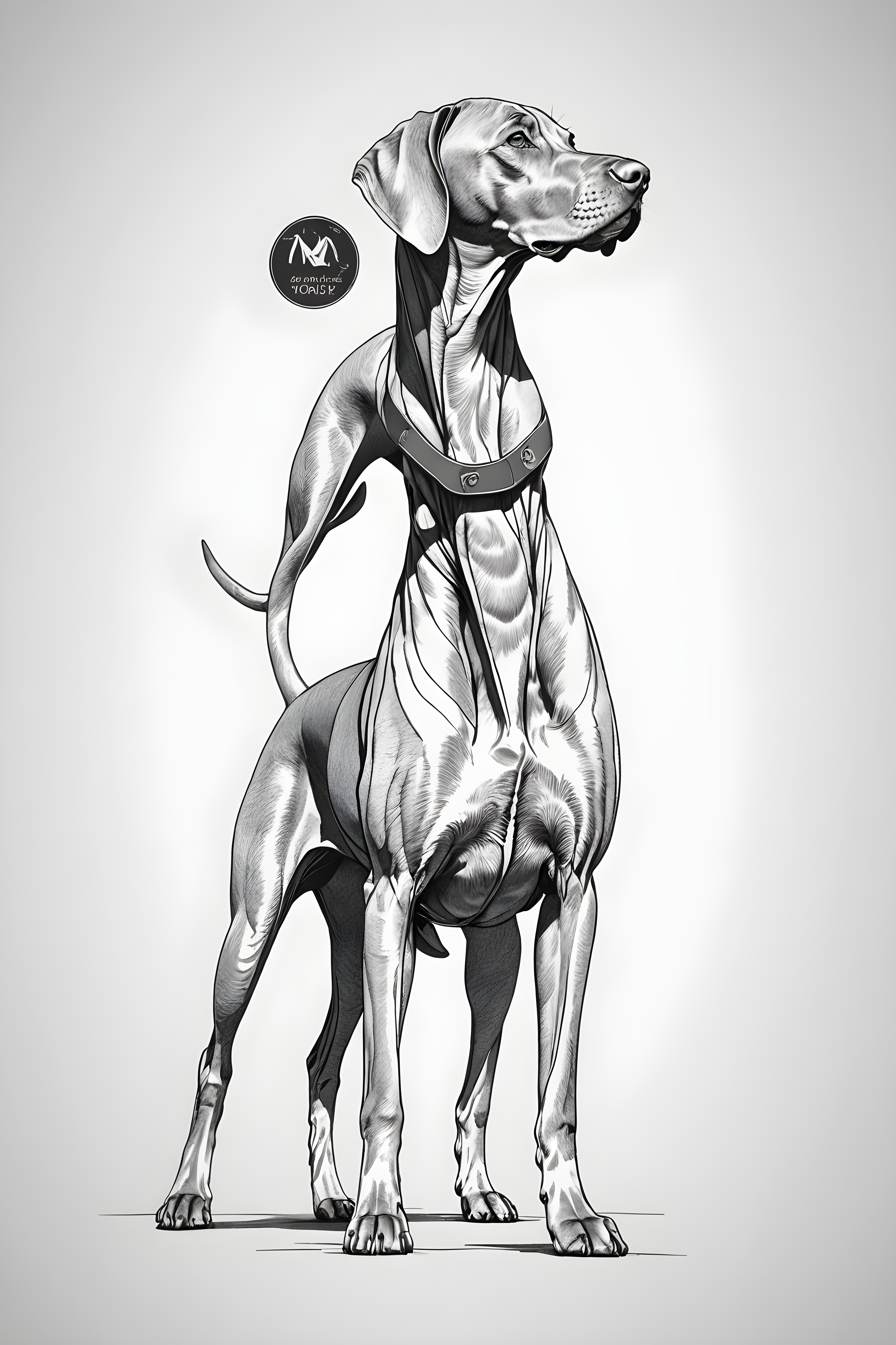 Vizsla — Minimalist Line Art (Motivational)