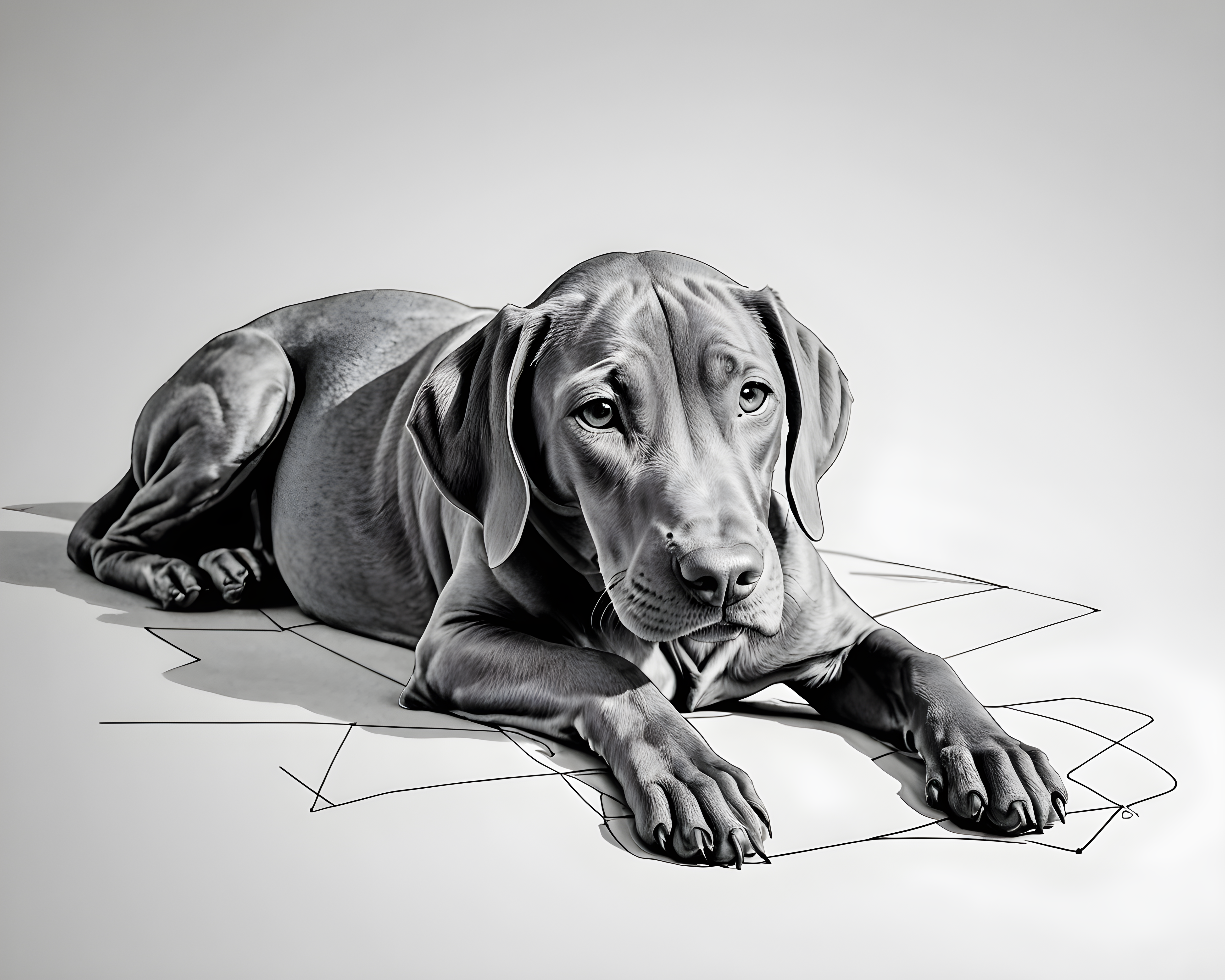 Vizsla — Minimalist Line Art (Savage)