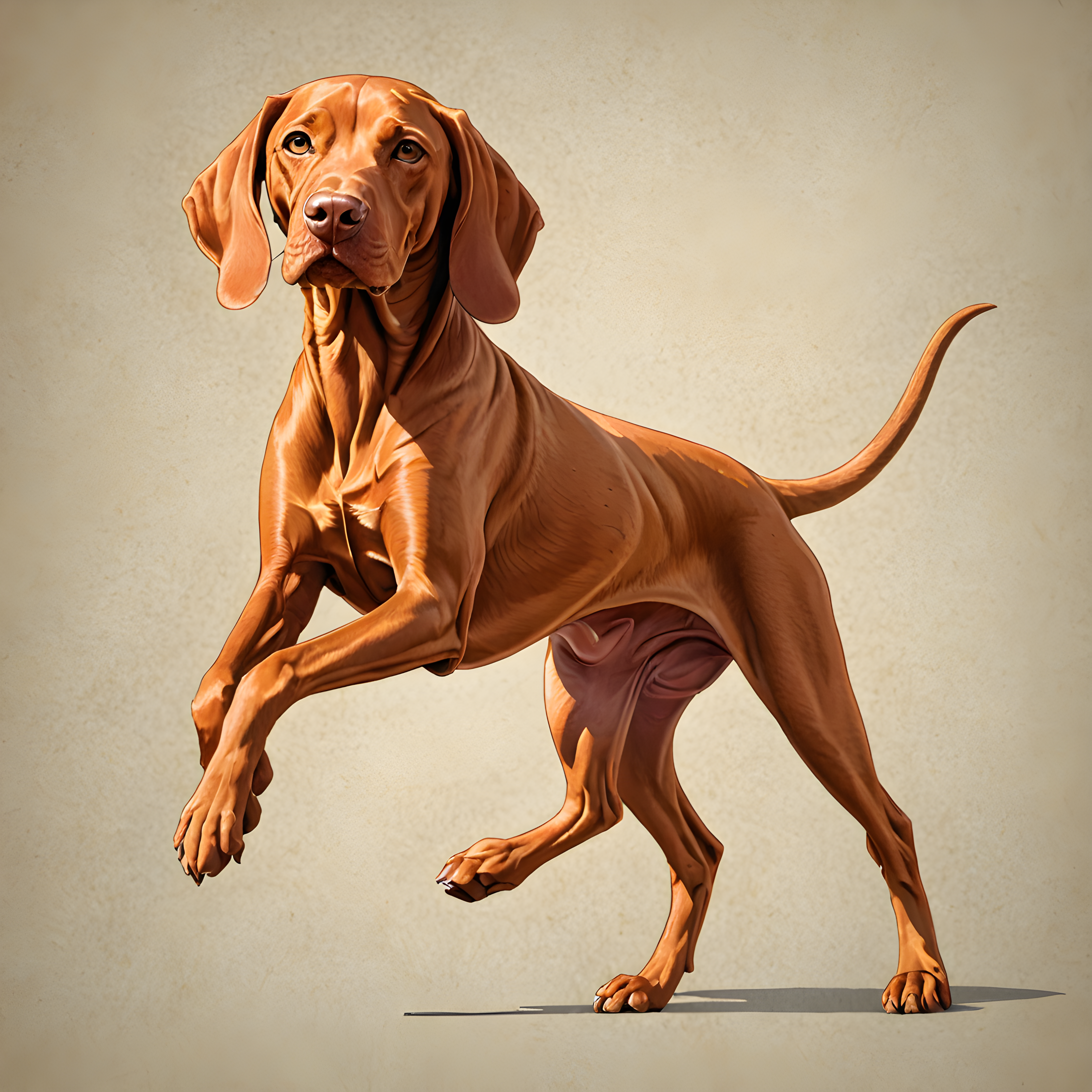 Vizsla — Retro (Sleepy)