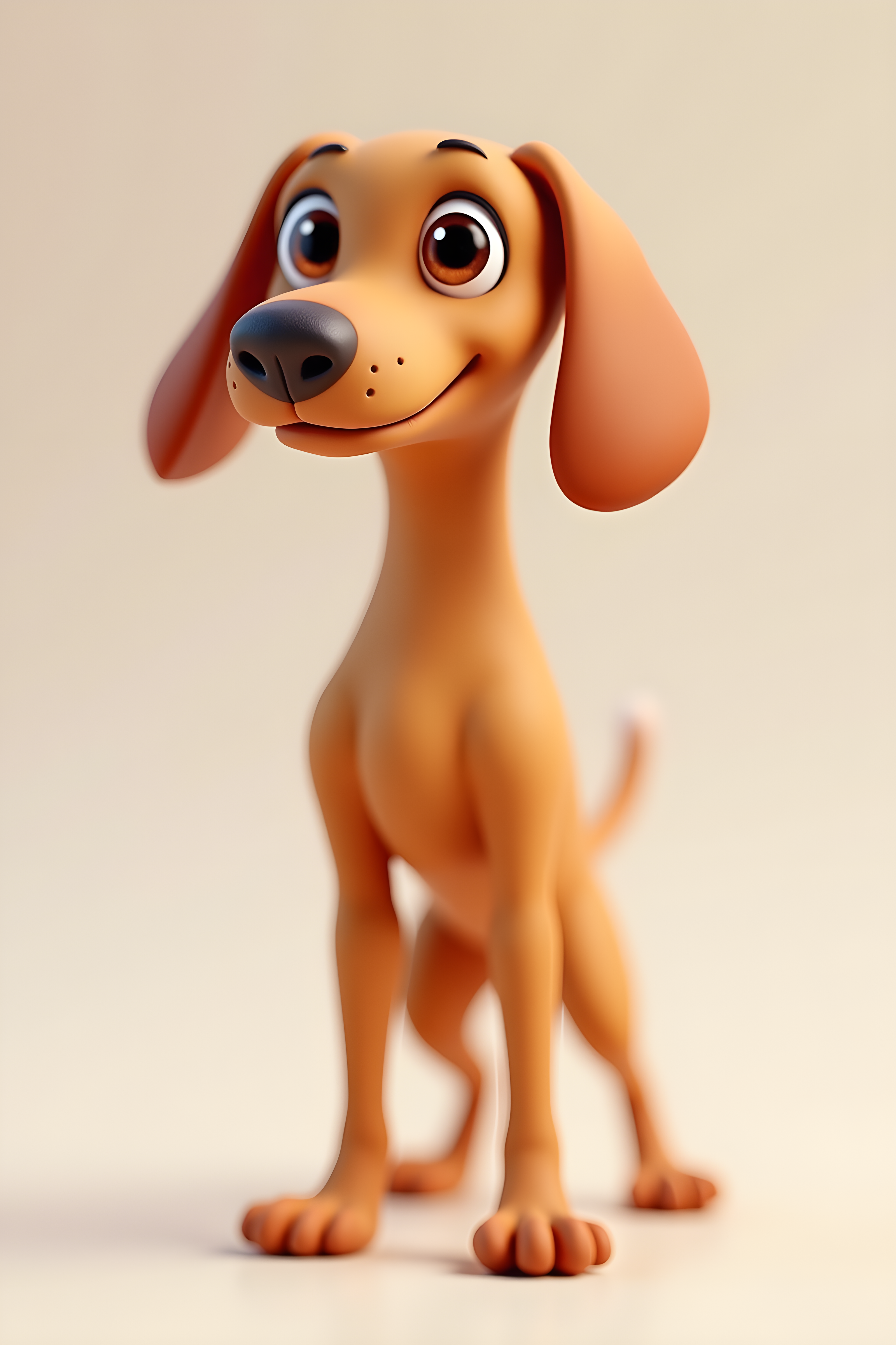 Vizsla — 3D Render (Cute)