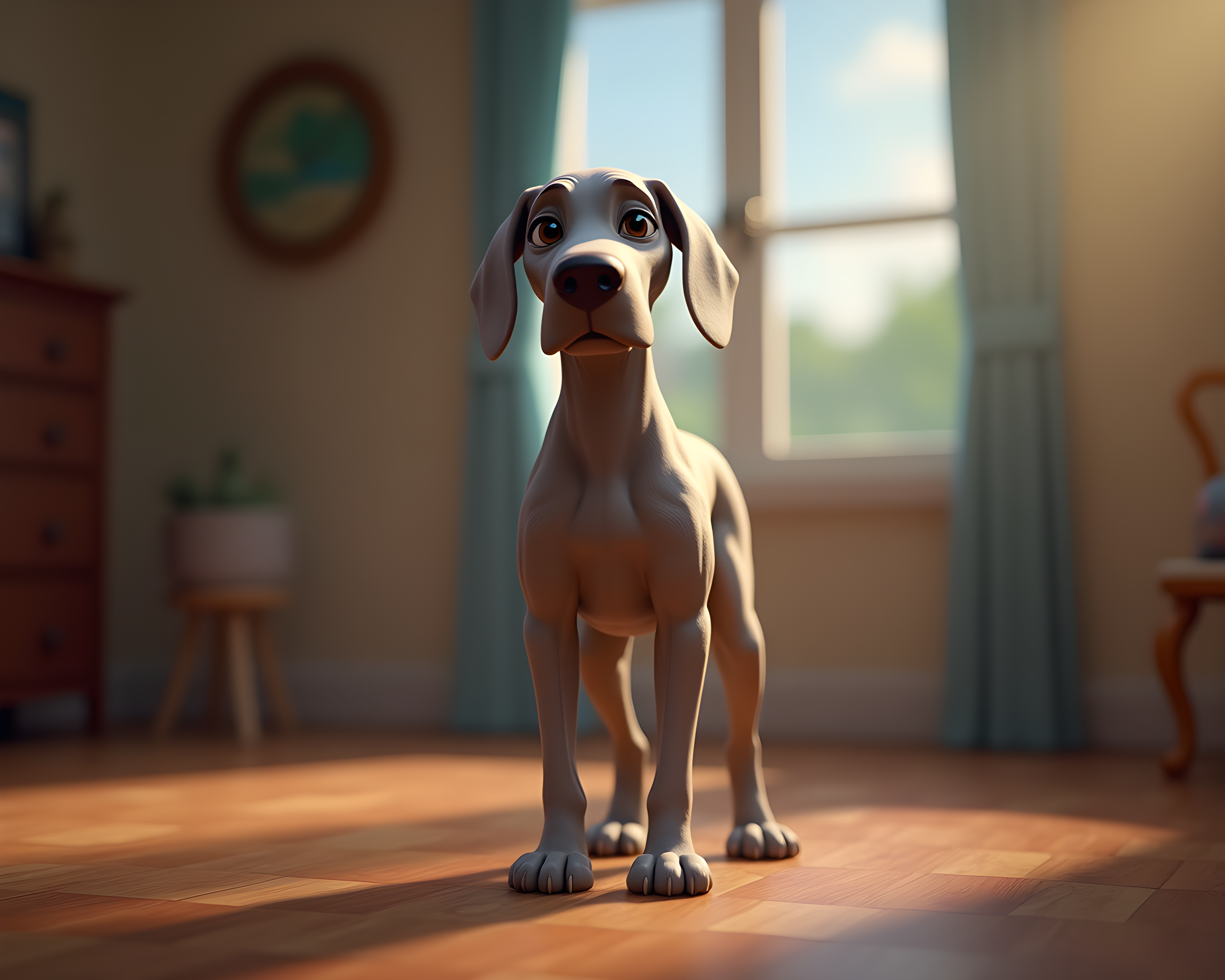 Weimaraner — 3D Render (Motivational)