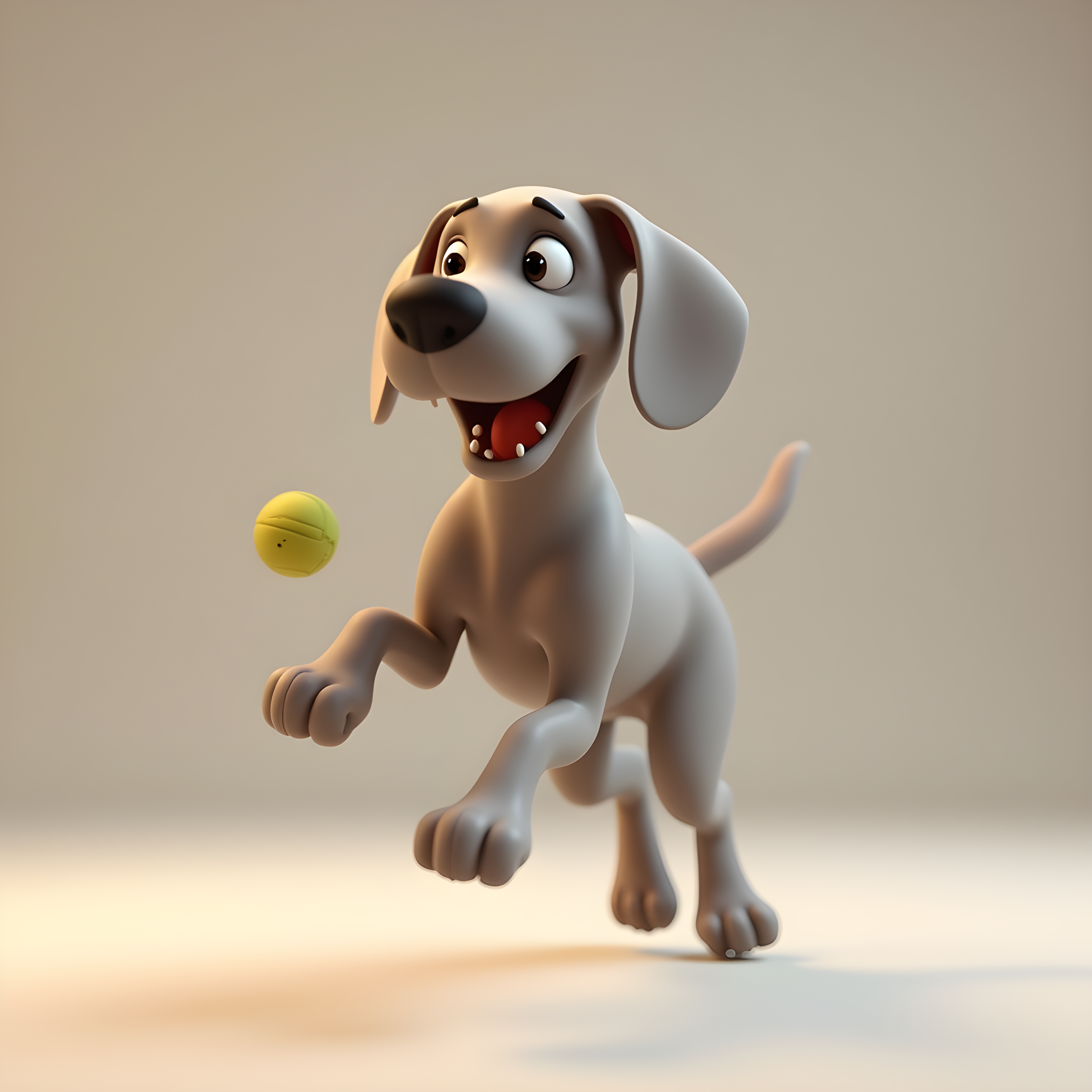 Weimaraner — 3D Render (Playful)