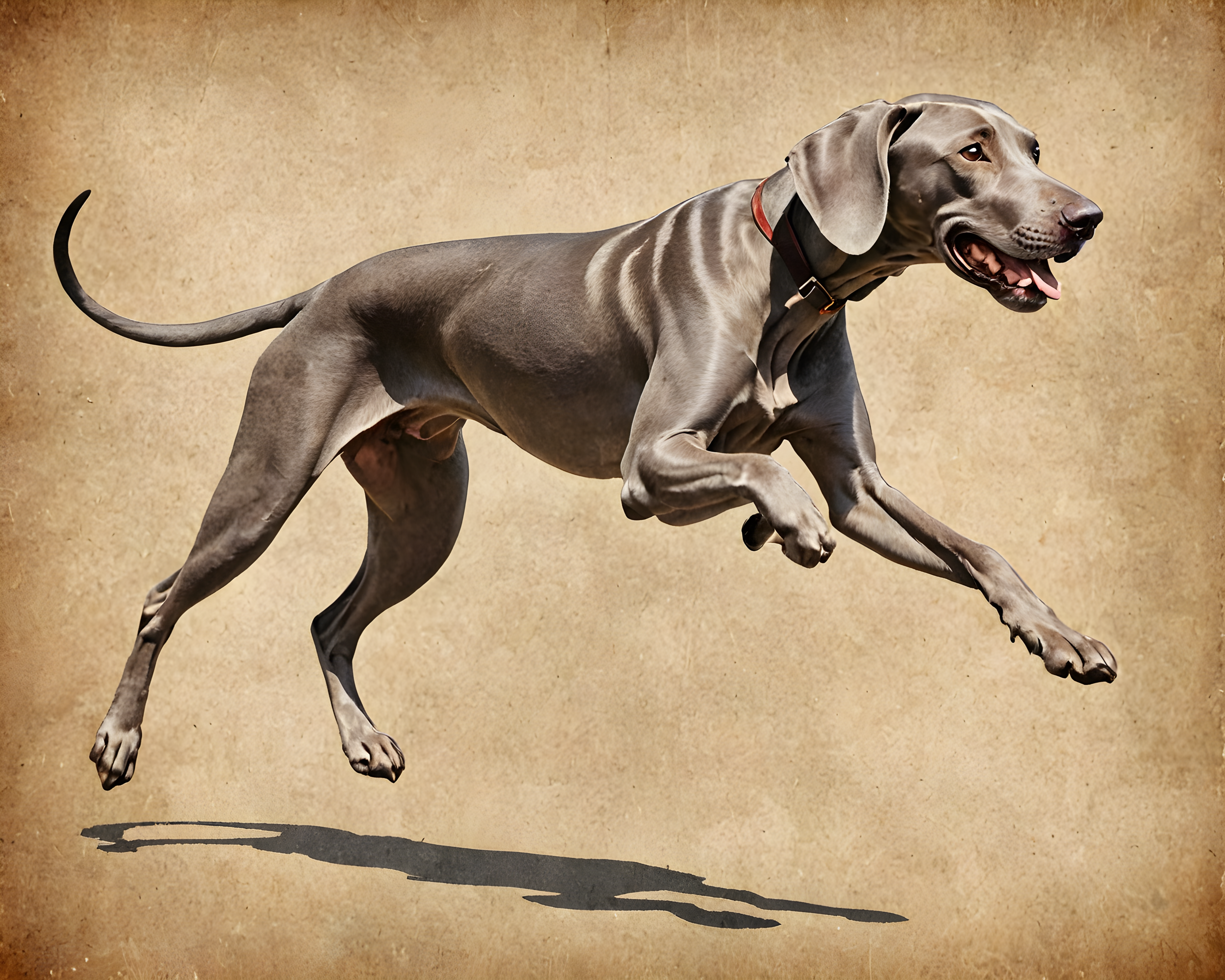 Weimaraner — Vintage Poster (Energetic)