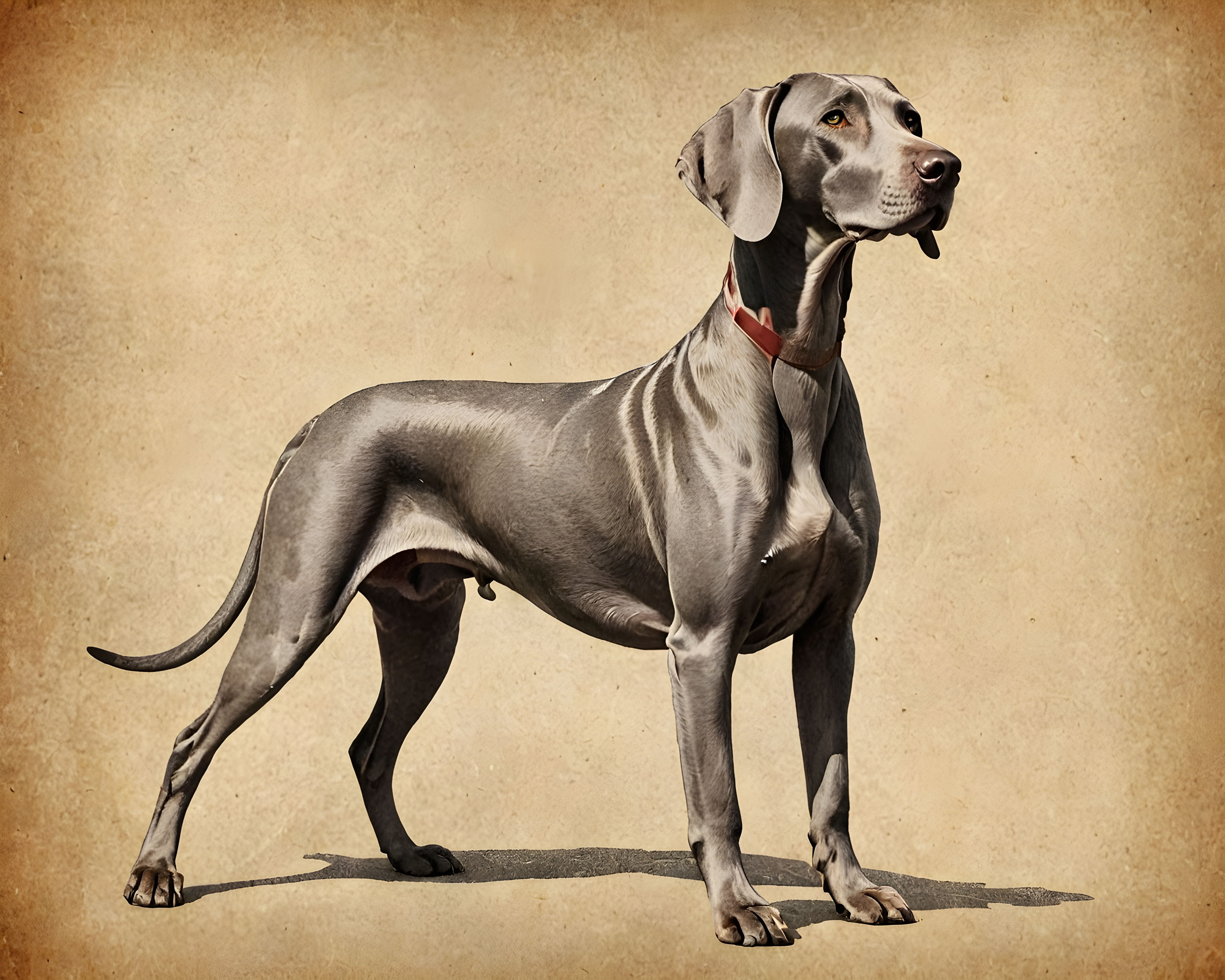 Weimaraner — Vintage Poster (Energetic)