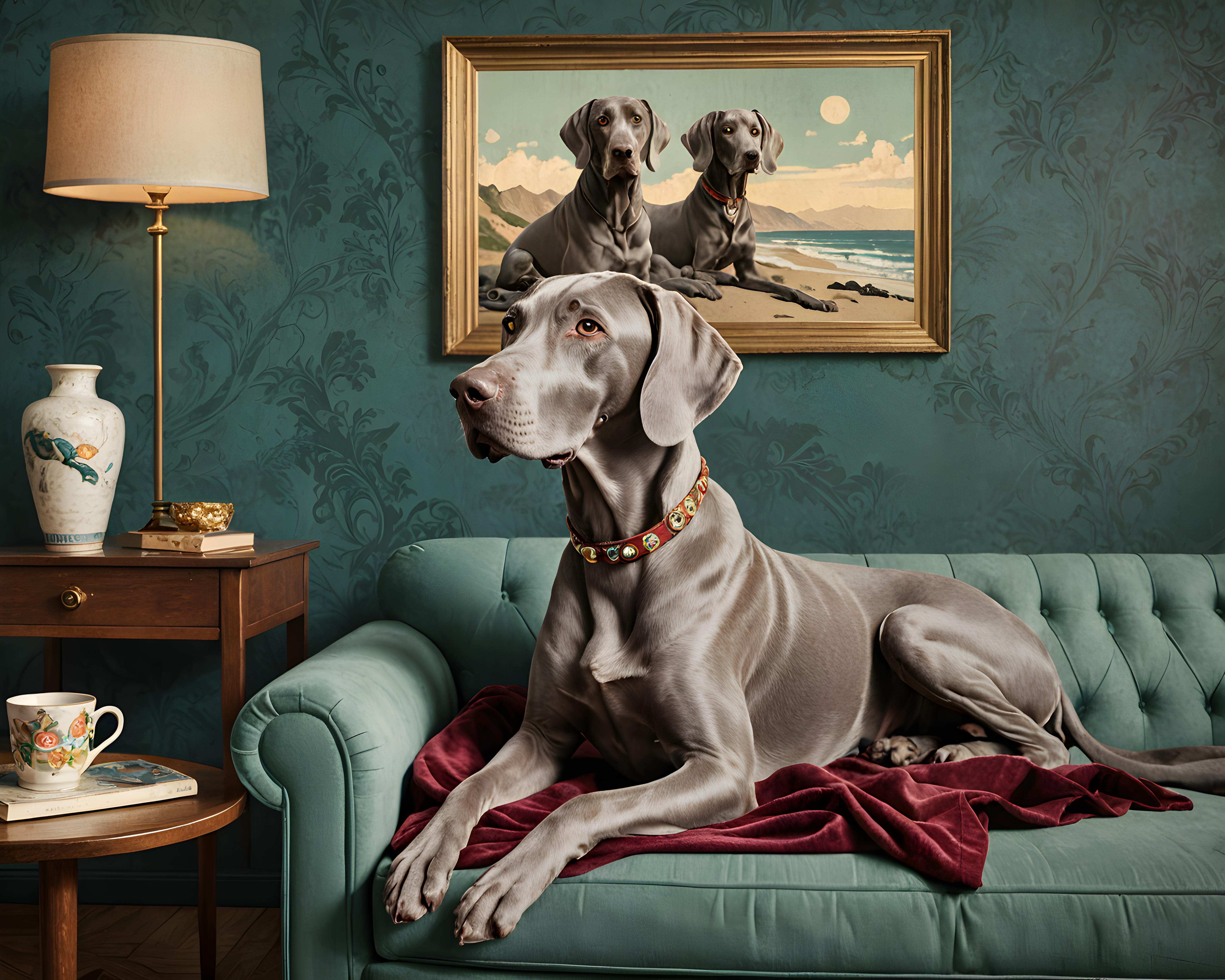 Weimaraner — Vintage Poster (Luxury)