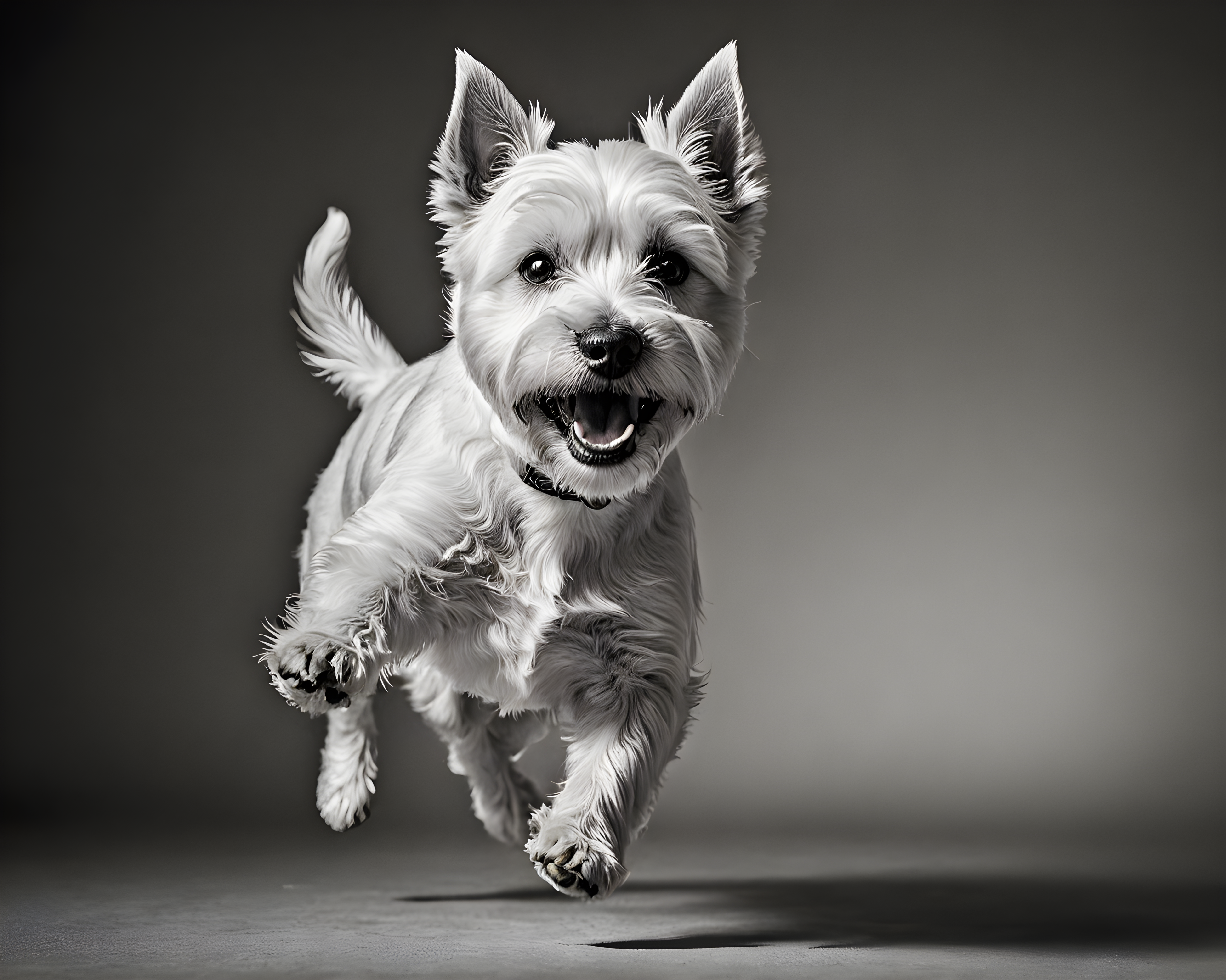 West Highland White Terrier — Black & White (Funny)
