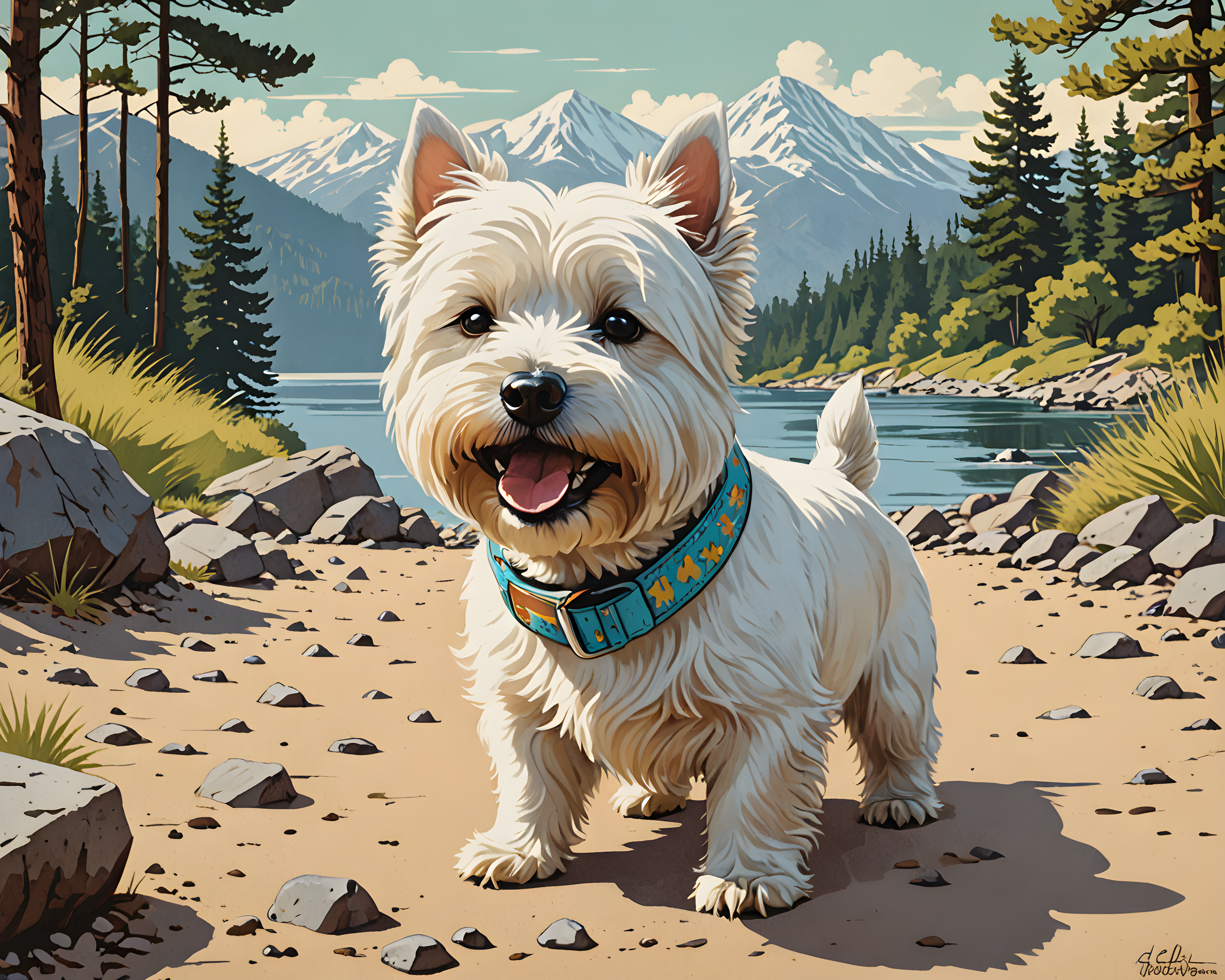 West Highland White Terrier — Retro (Funny)