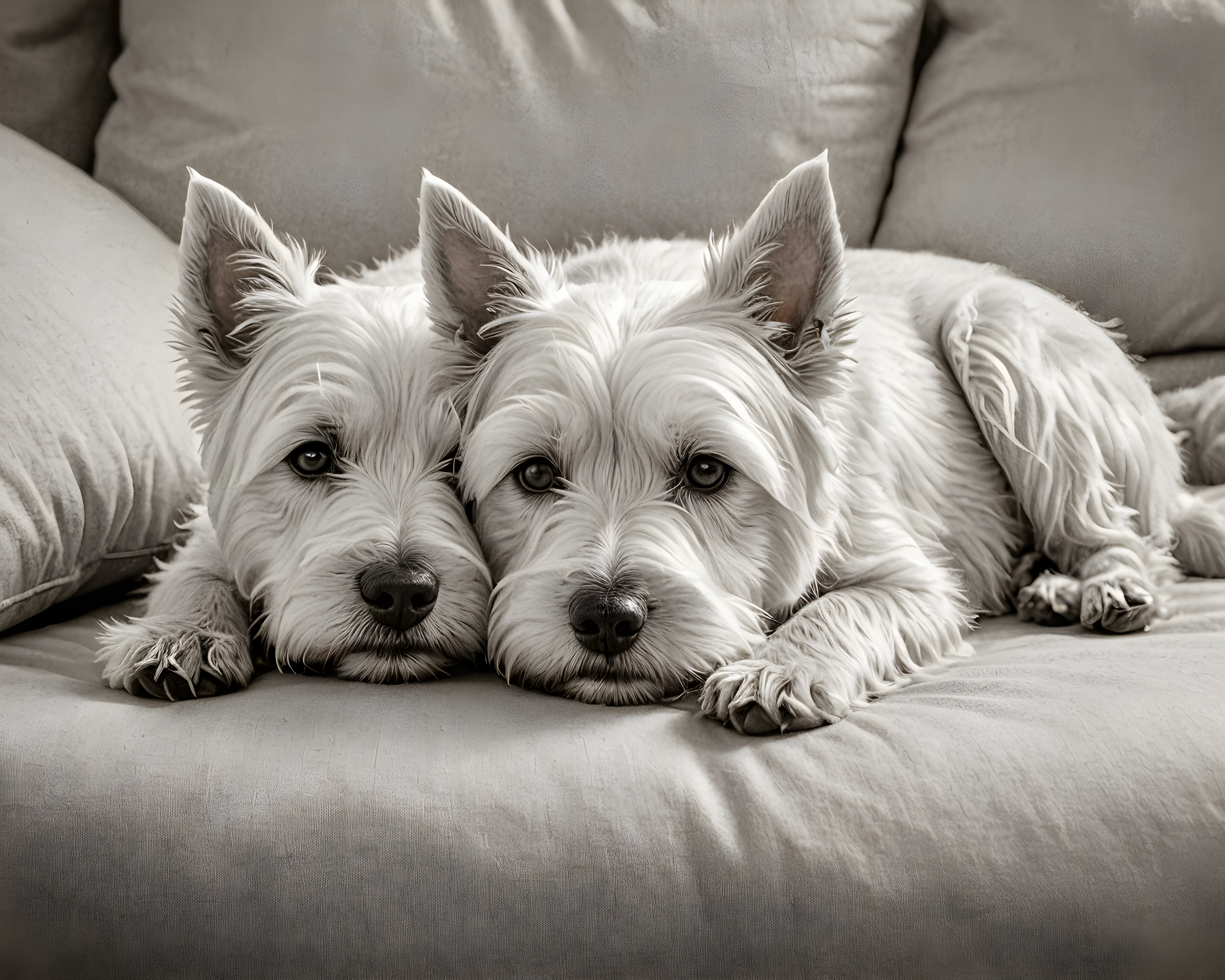 West Highland White Terrier — Pencil Sketch (Sleepy)