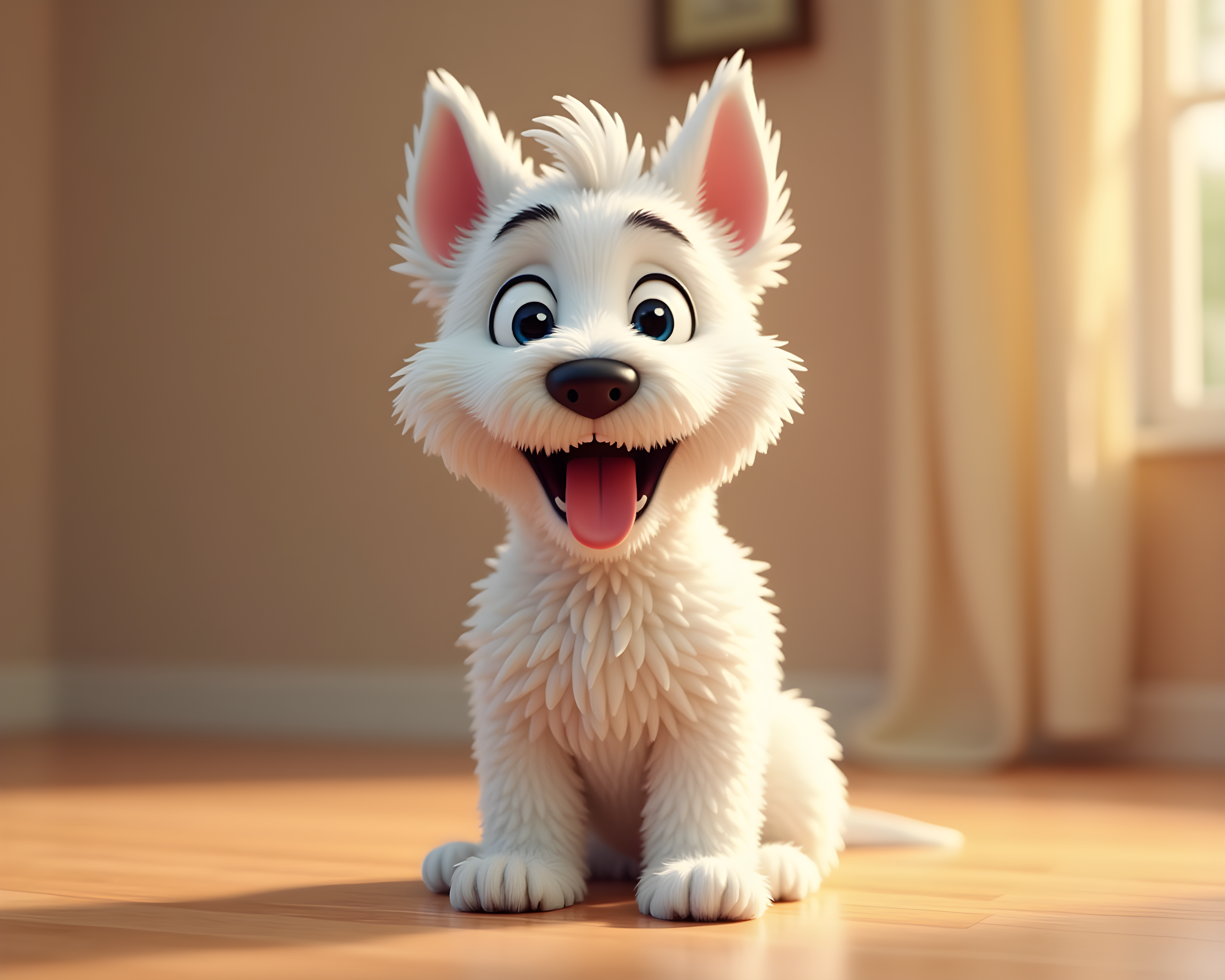 West Highland White Terrier — 3D Render (Funny)
