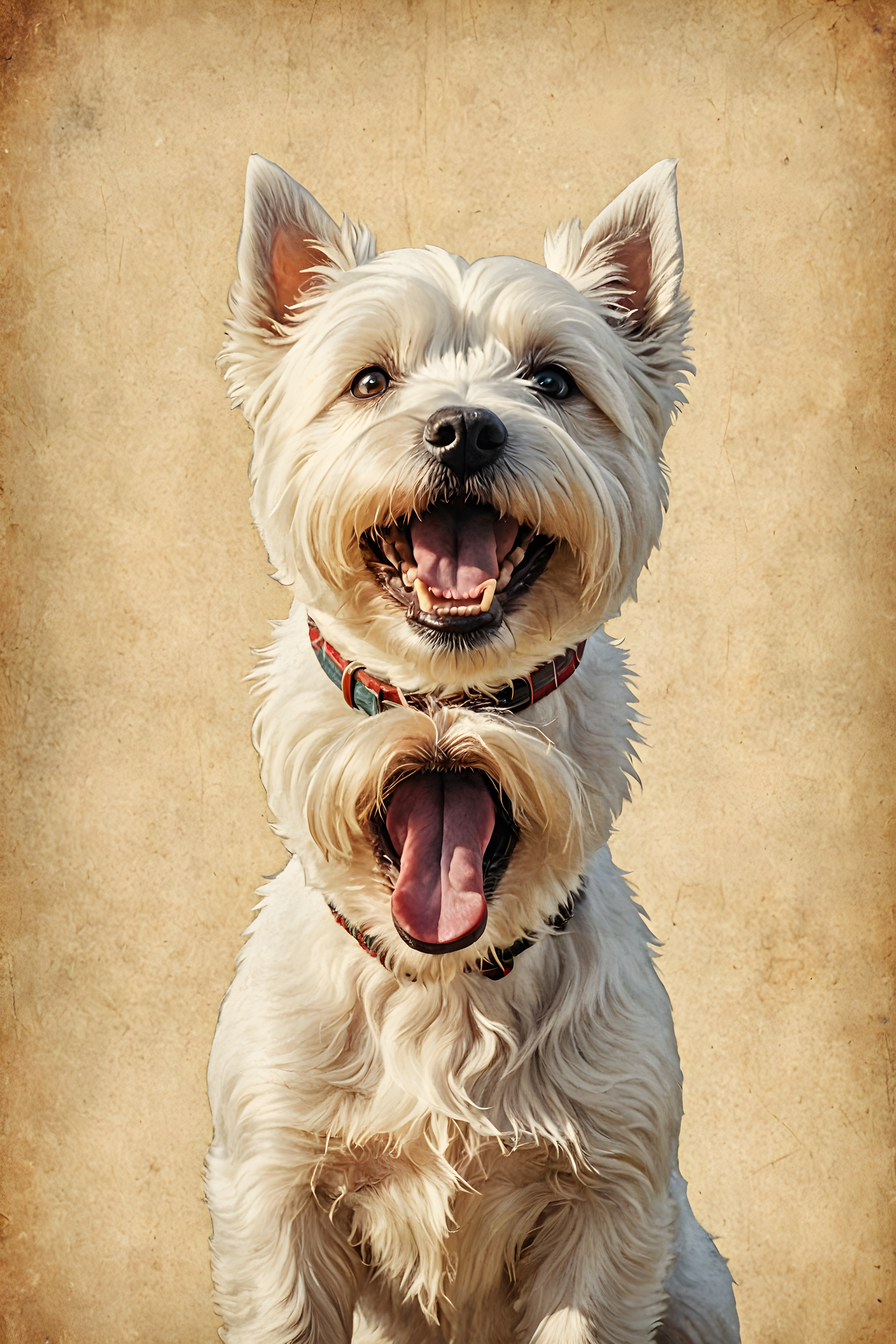West Highland White Terrier — Vintage Poster (Happy)