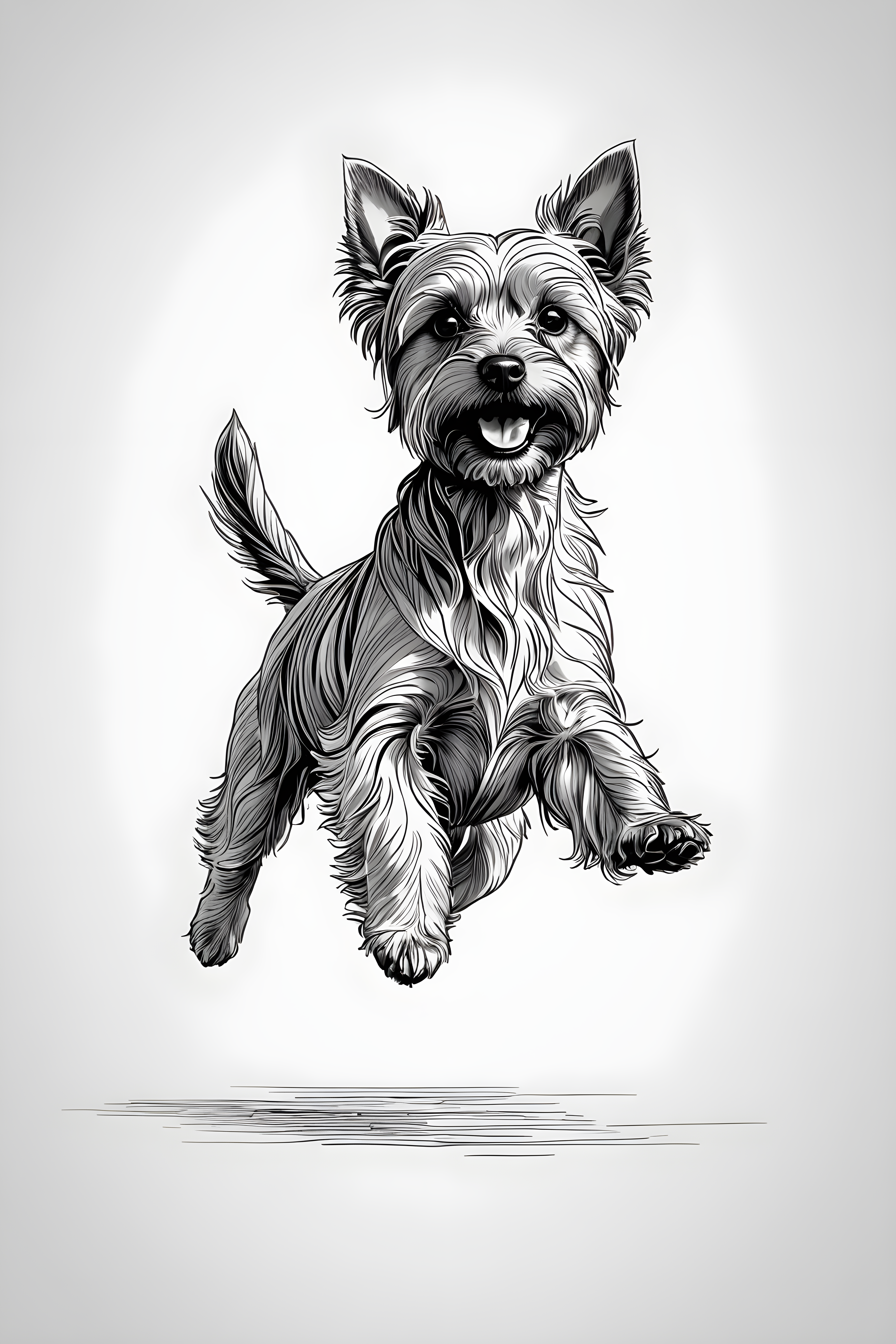 Yorkshire Terrier — Minimalist Line Art (Fantasy)