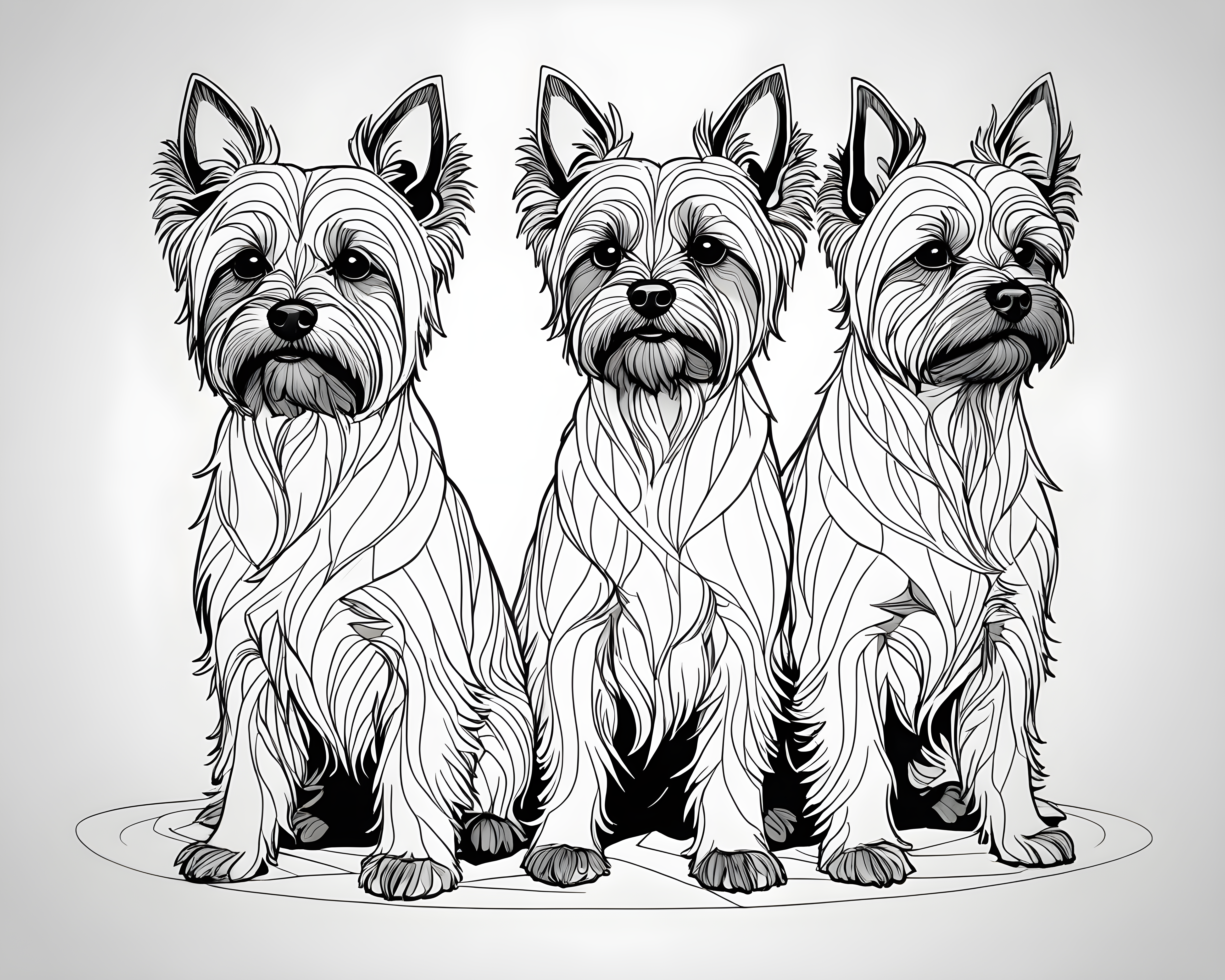 Yorkshire Terrier — Minimalist Line Art (Fantasy)