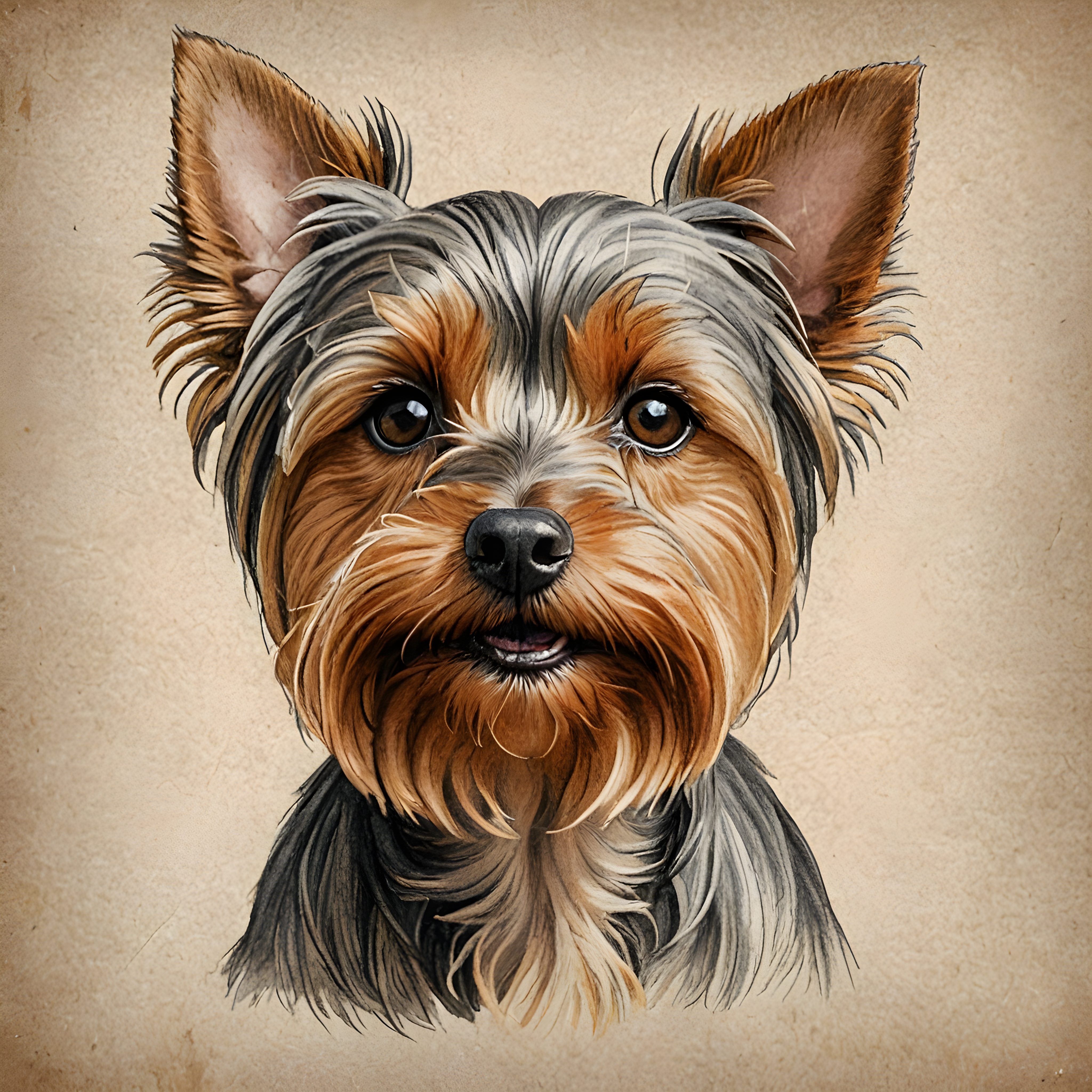 Yorkshire Terrier — Pencil Sketch (Aesthetic)