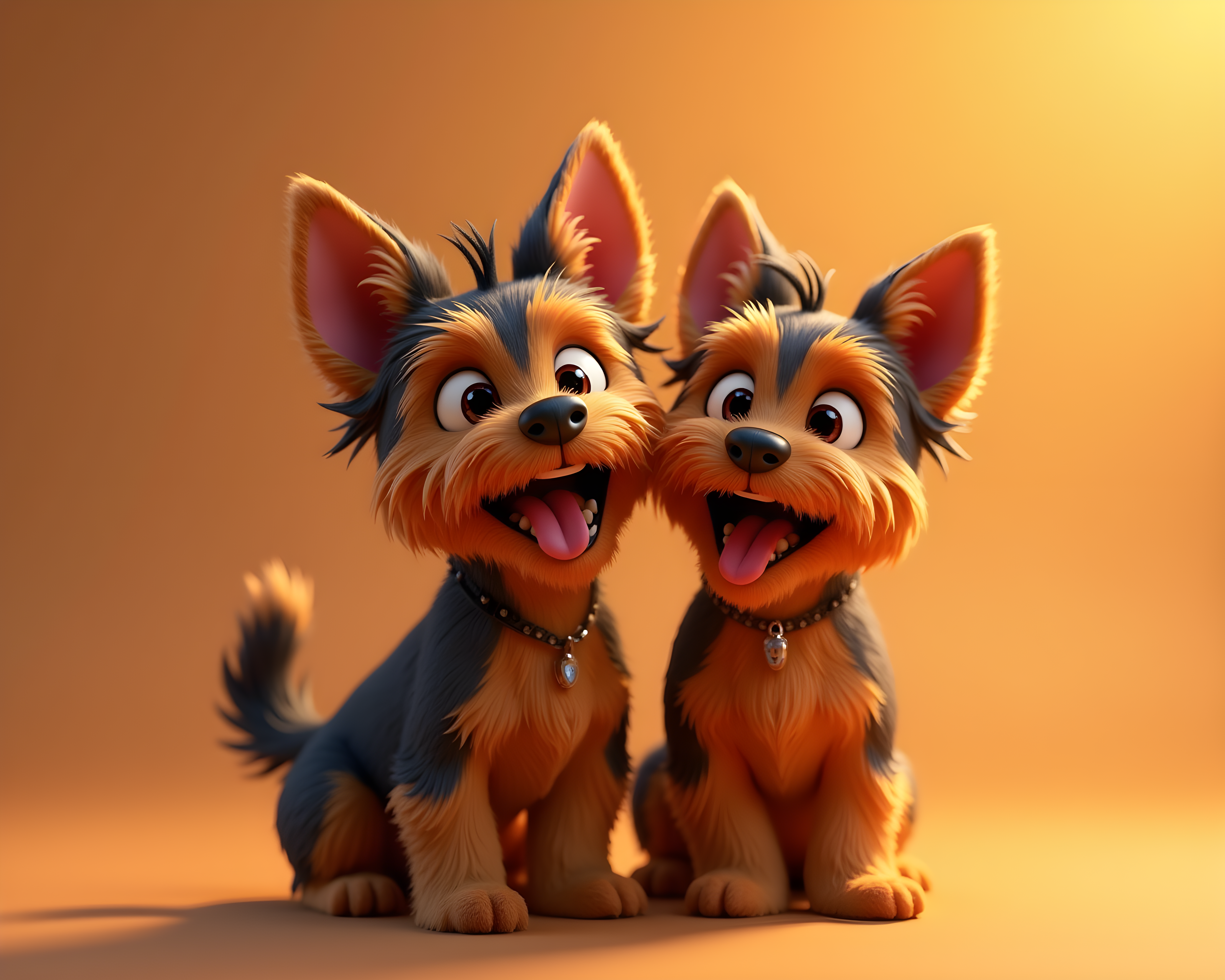Yorkshire Terrier — 3D Render (Happy)