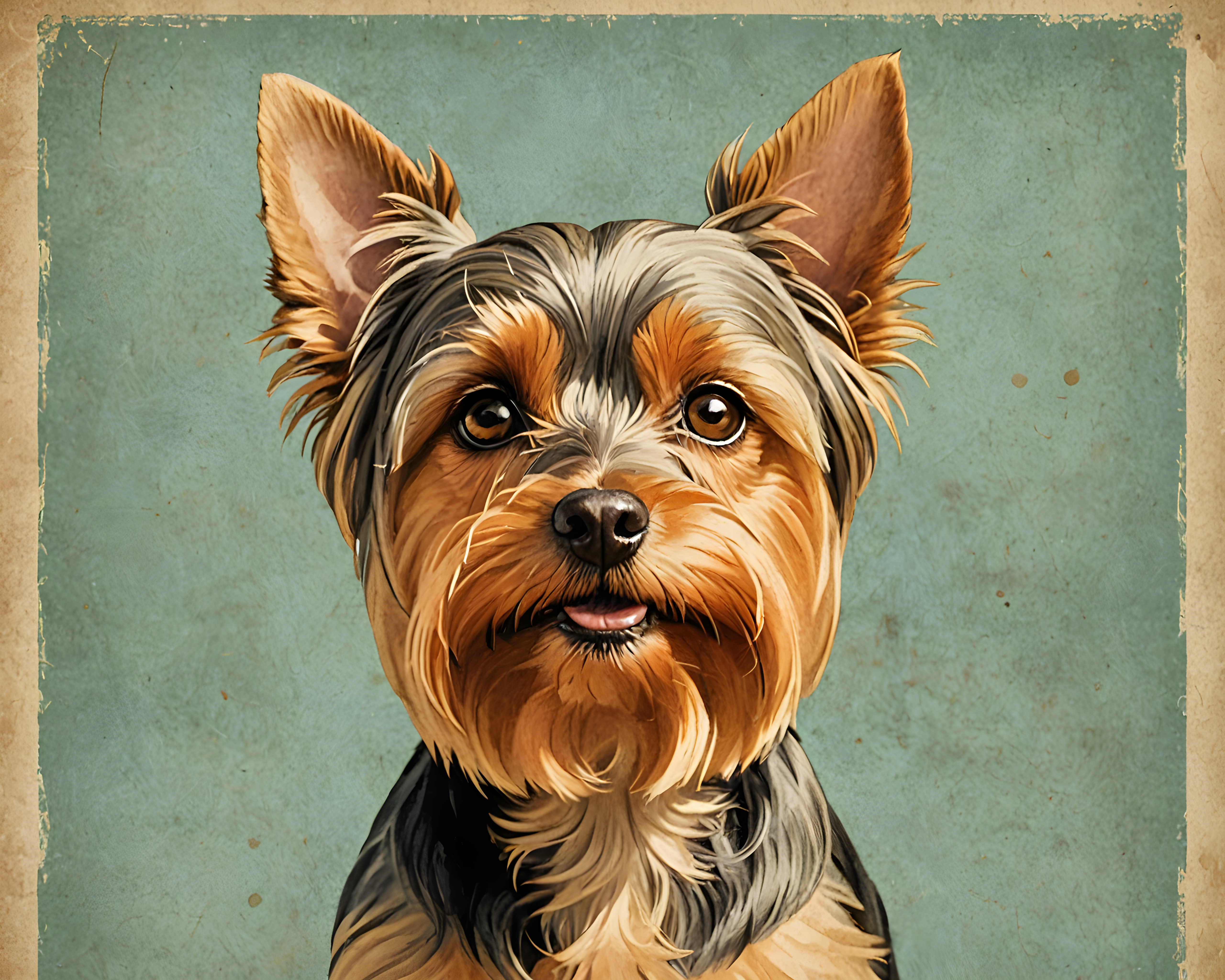 Yorkshire Terrier — Vintage Poster (Fantasy)
