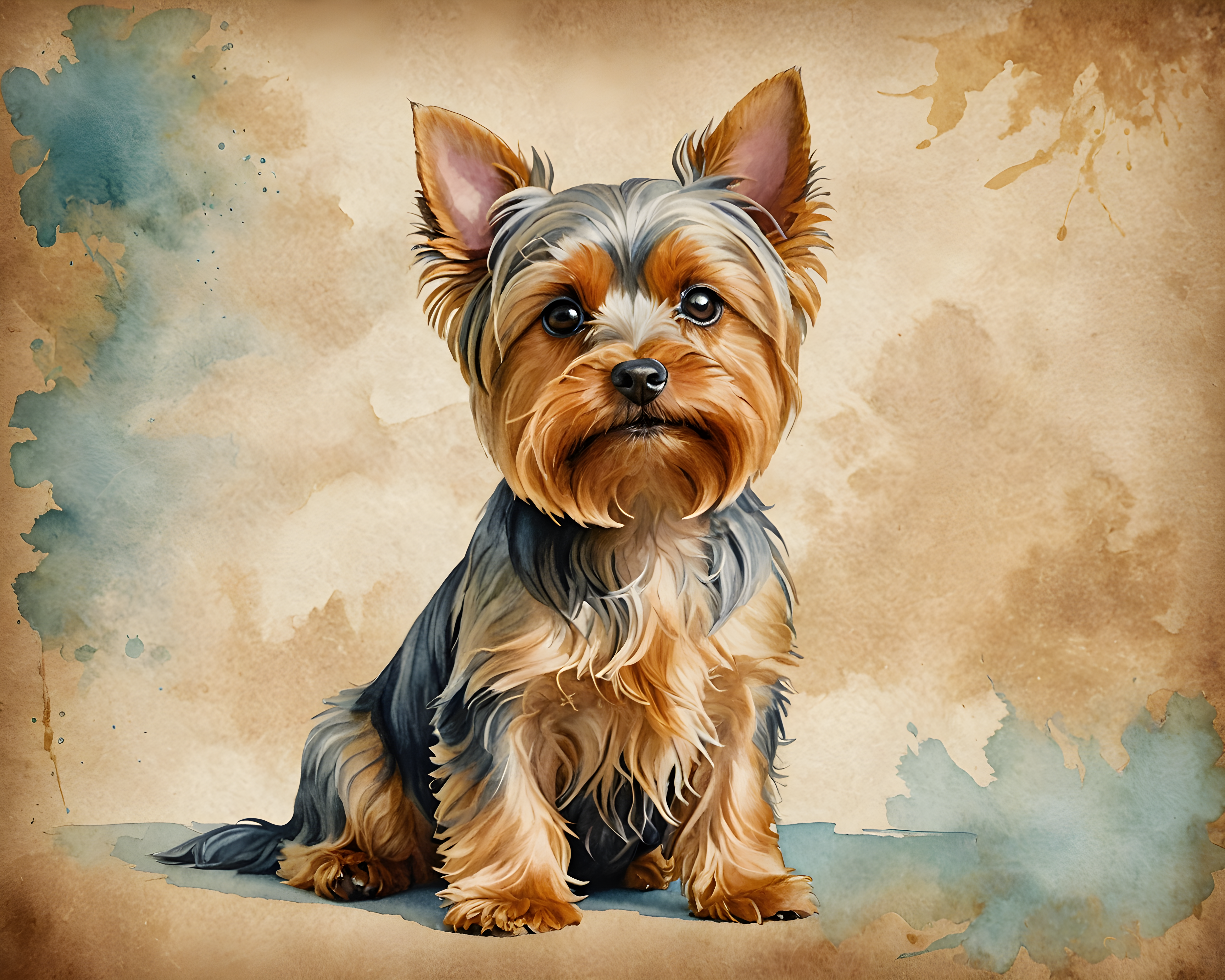 Yorkshire Terrier — Watercolor (Fantasy)