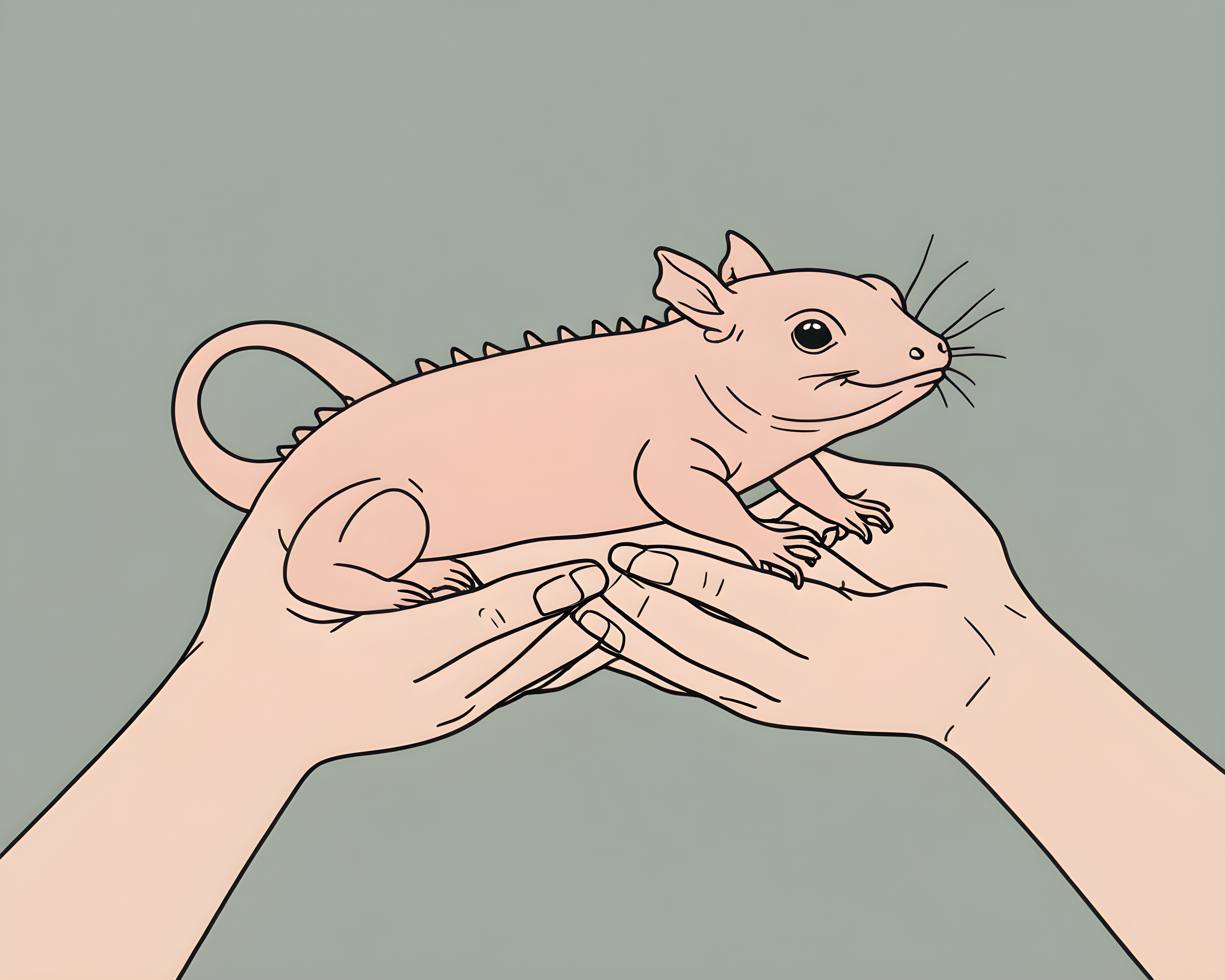 Axolotl — Line Art (Aesthetic)