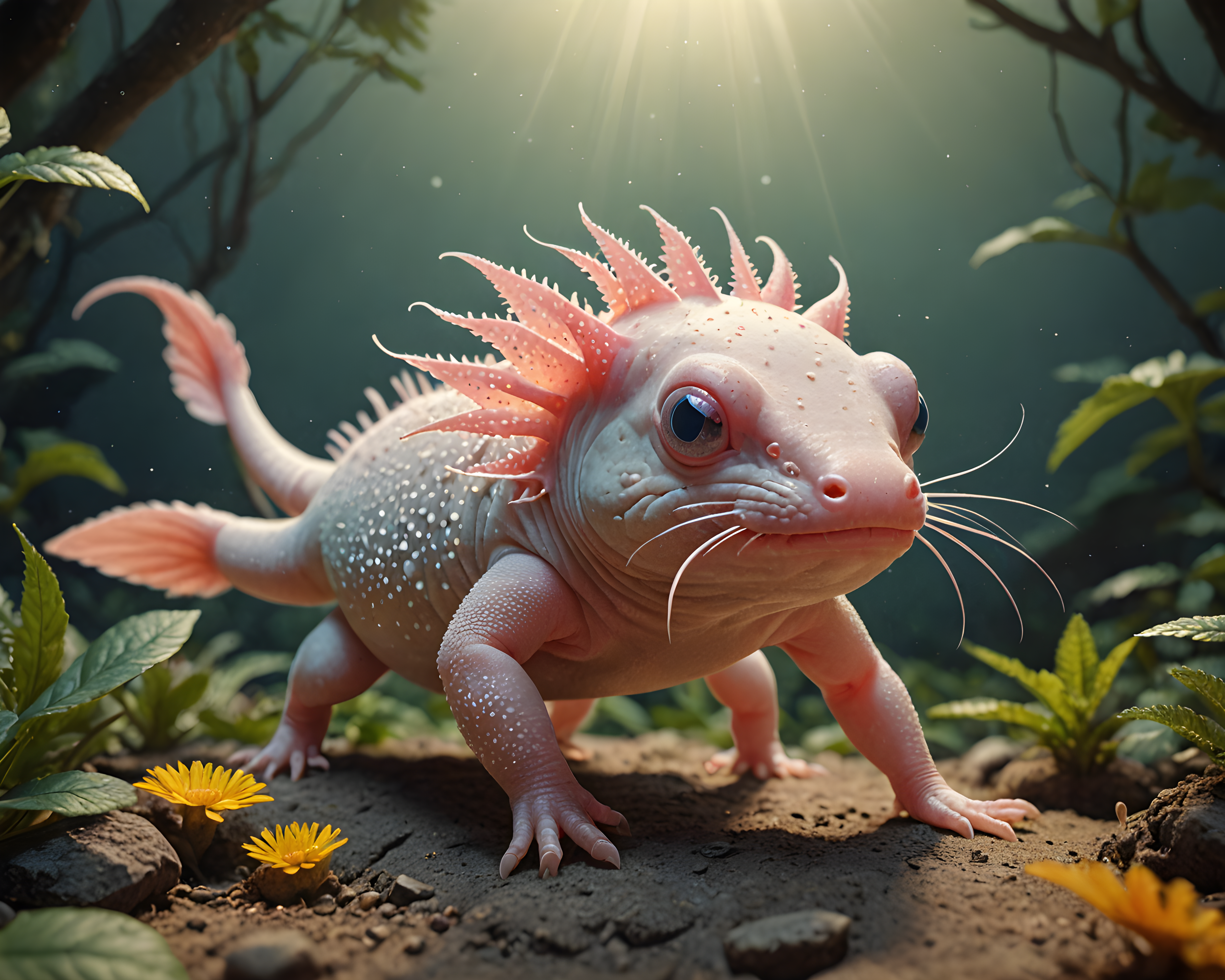 Axolotl — Retro (Sleepy)
