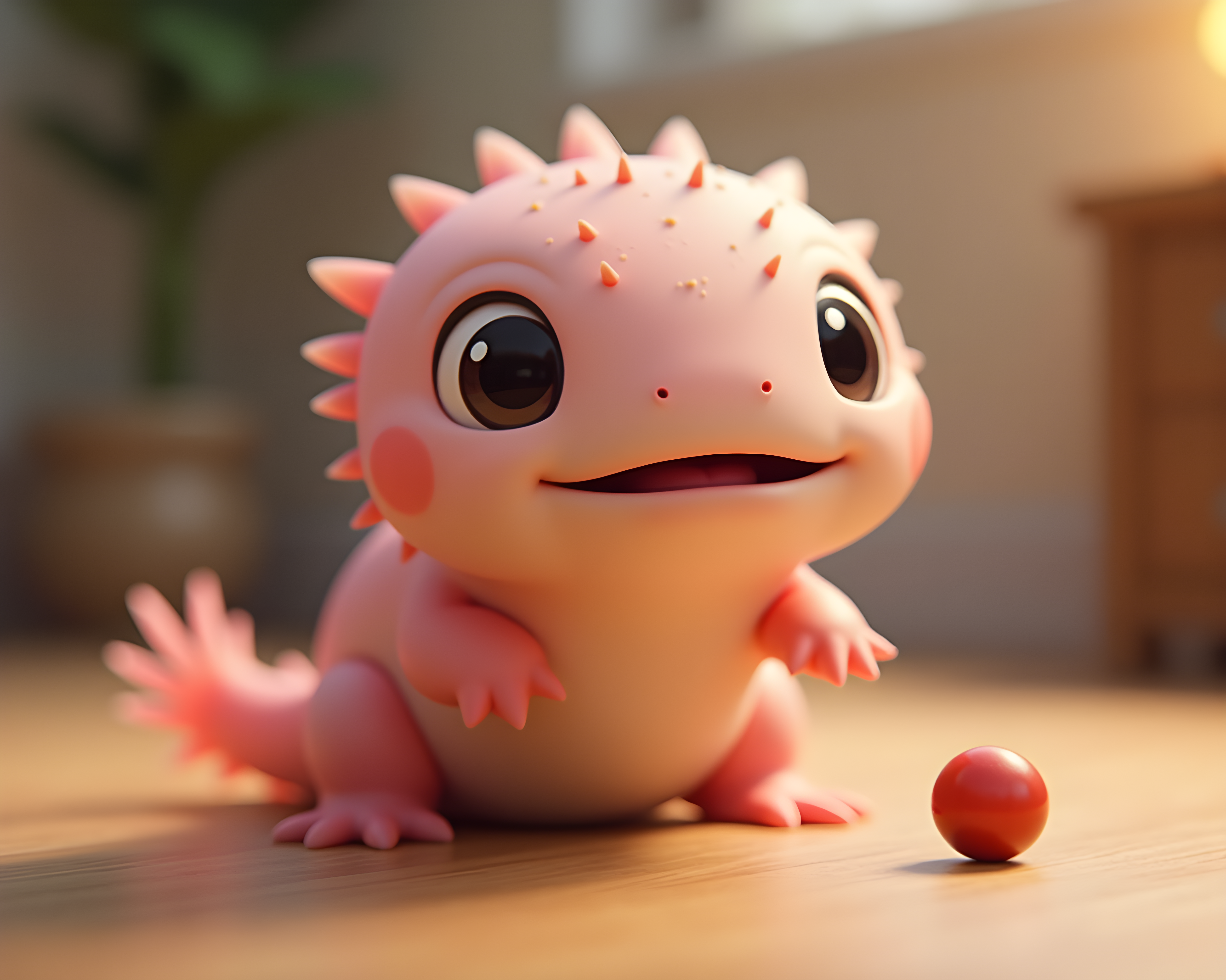 Axolotl — 3D Render (Playful)