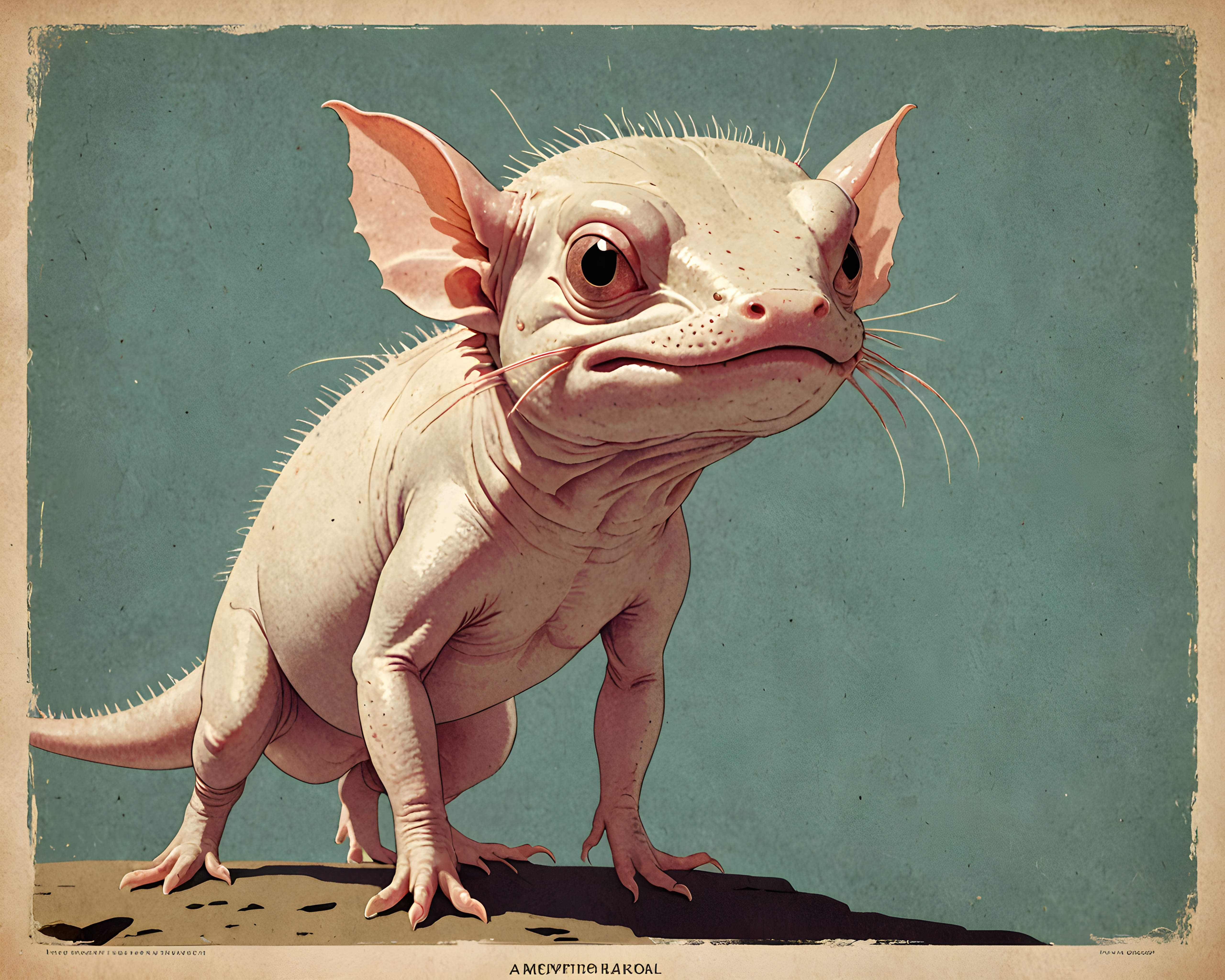 Axolotl — Vintage Poster (Motivational)