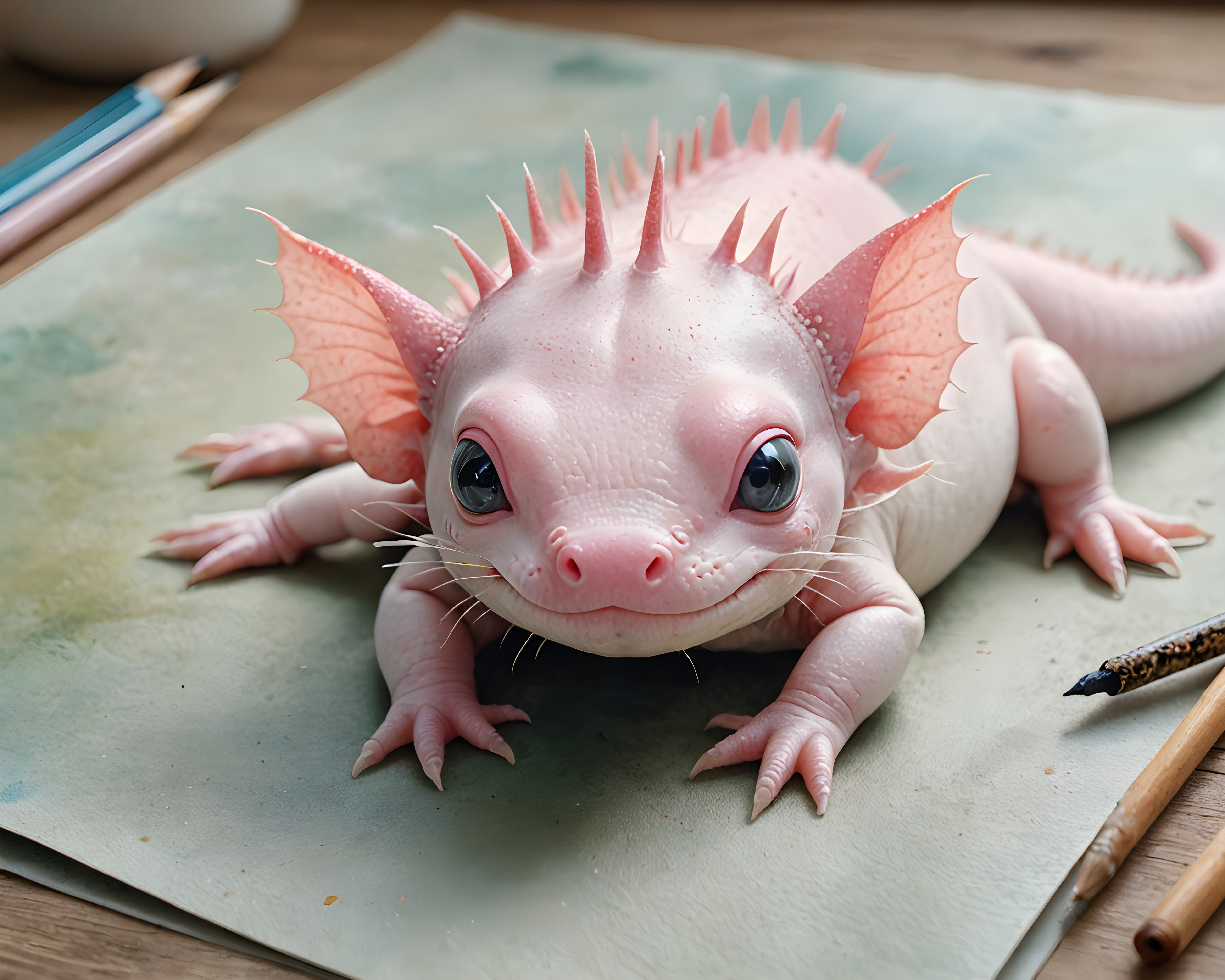 Axolotl — Watercolor (Cute)